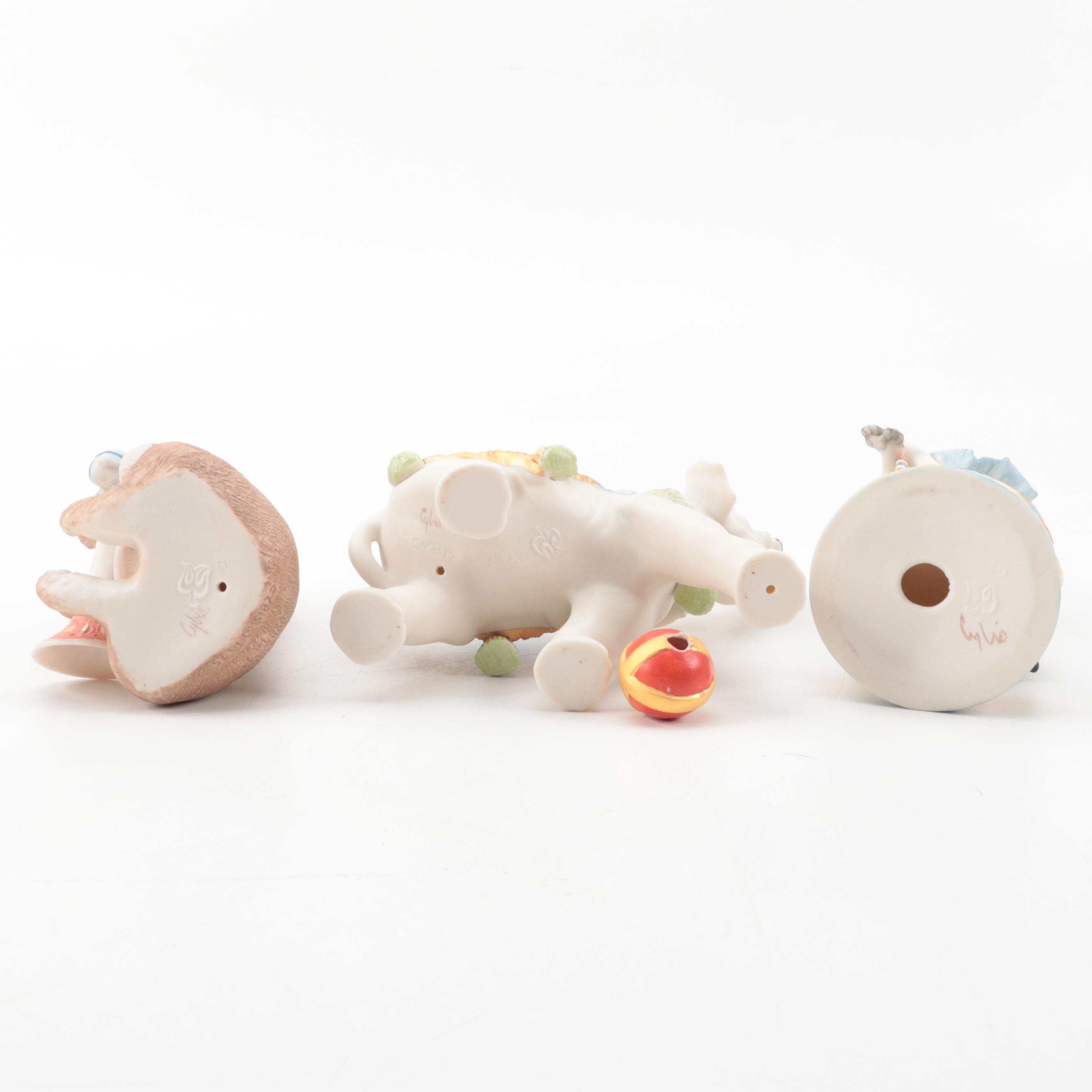 Cybis Porcelain "Barnaby, the Bicentennial Circus Bear" and Other Circus Animals