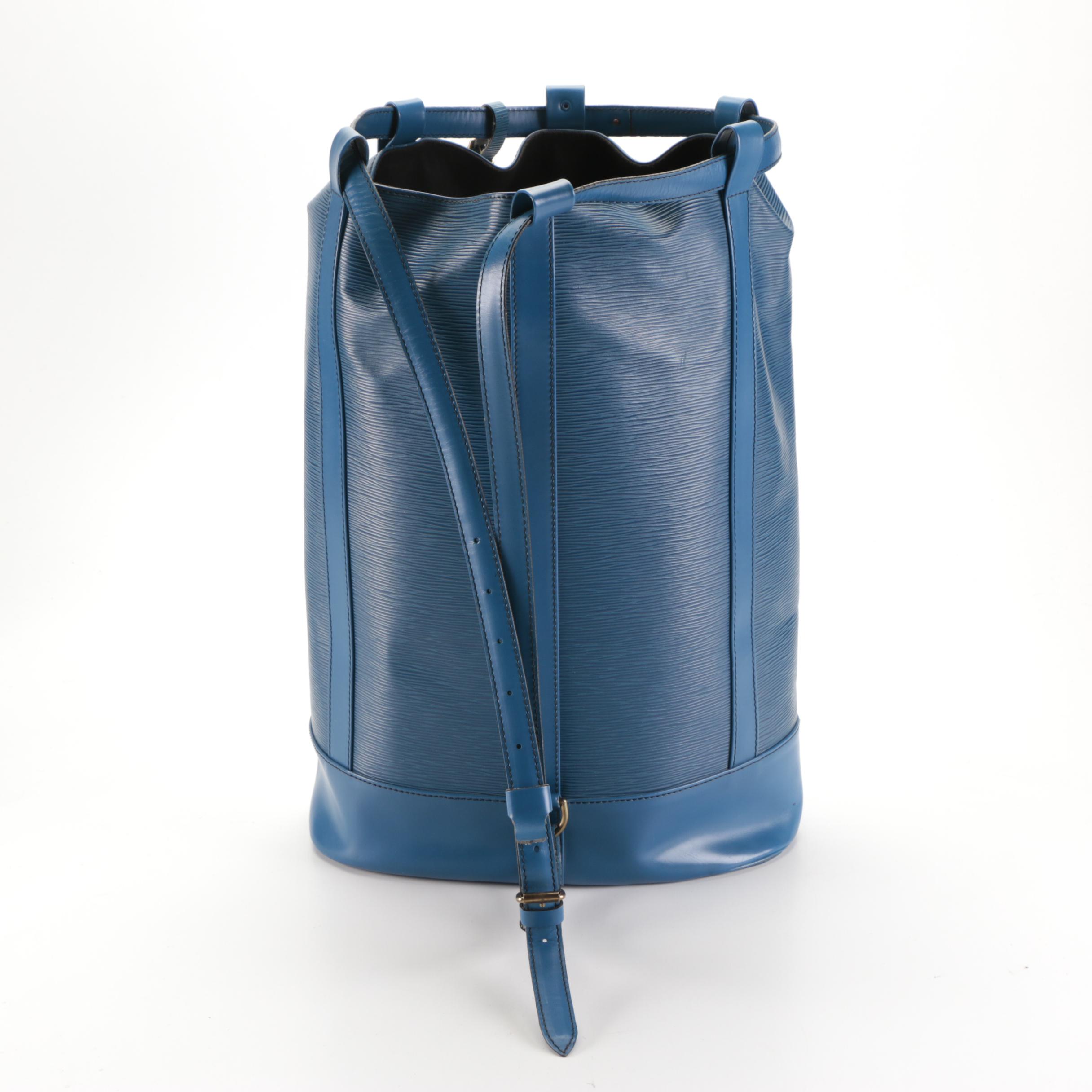 Louis Vuitton Randonnée Backpack in Toledo Blue Epi and Smooth Leather