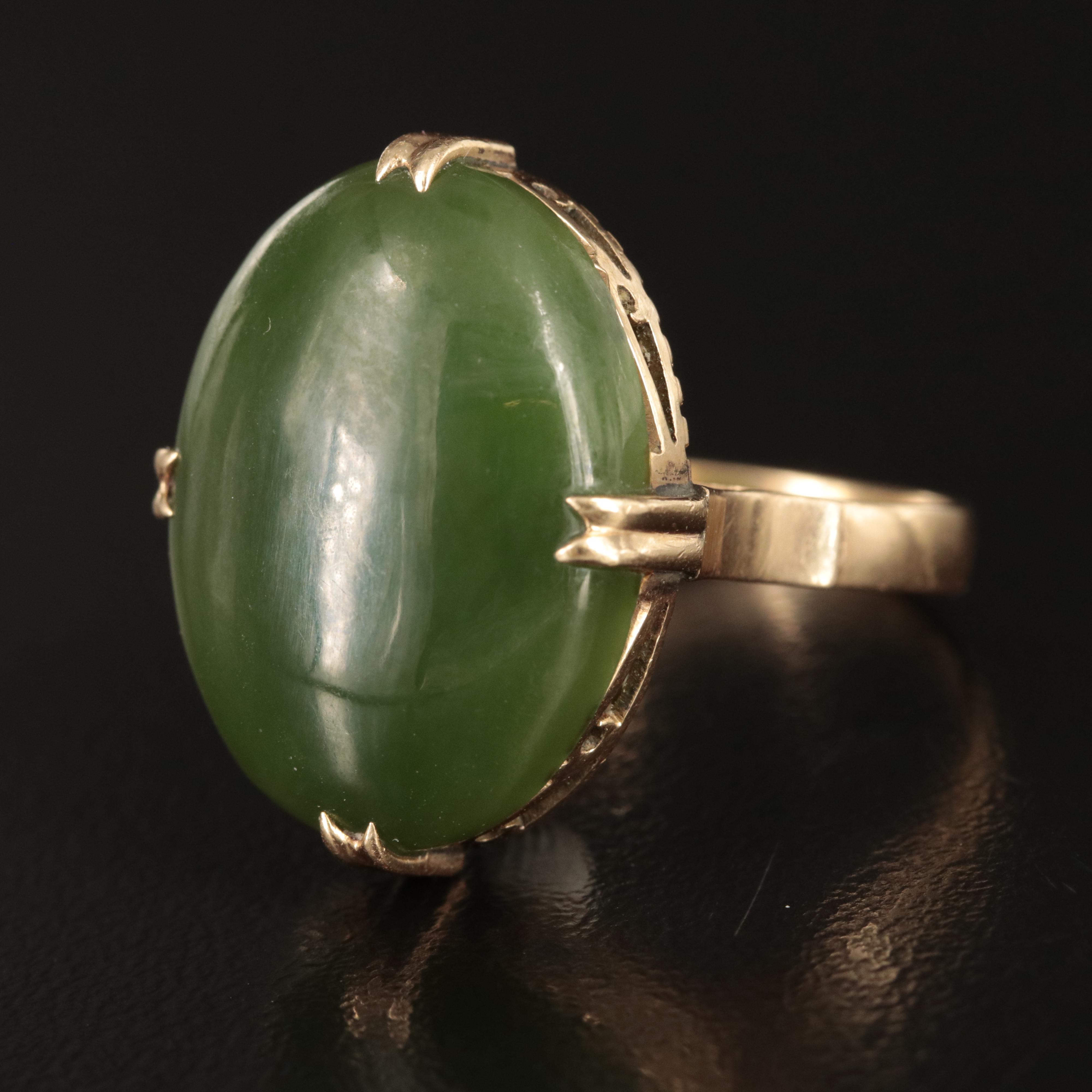 14K Nephrite Ring