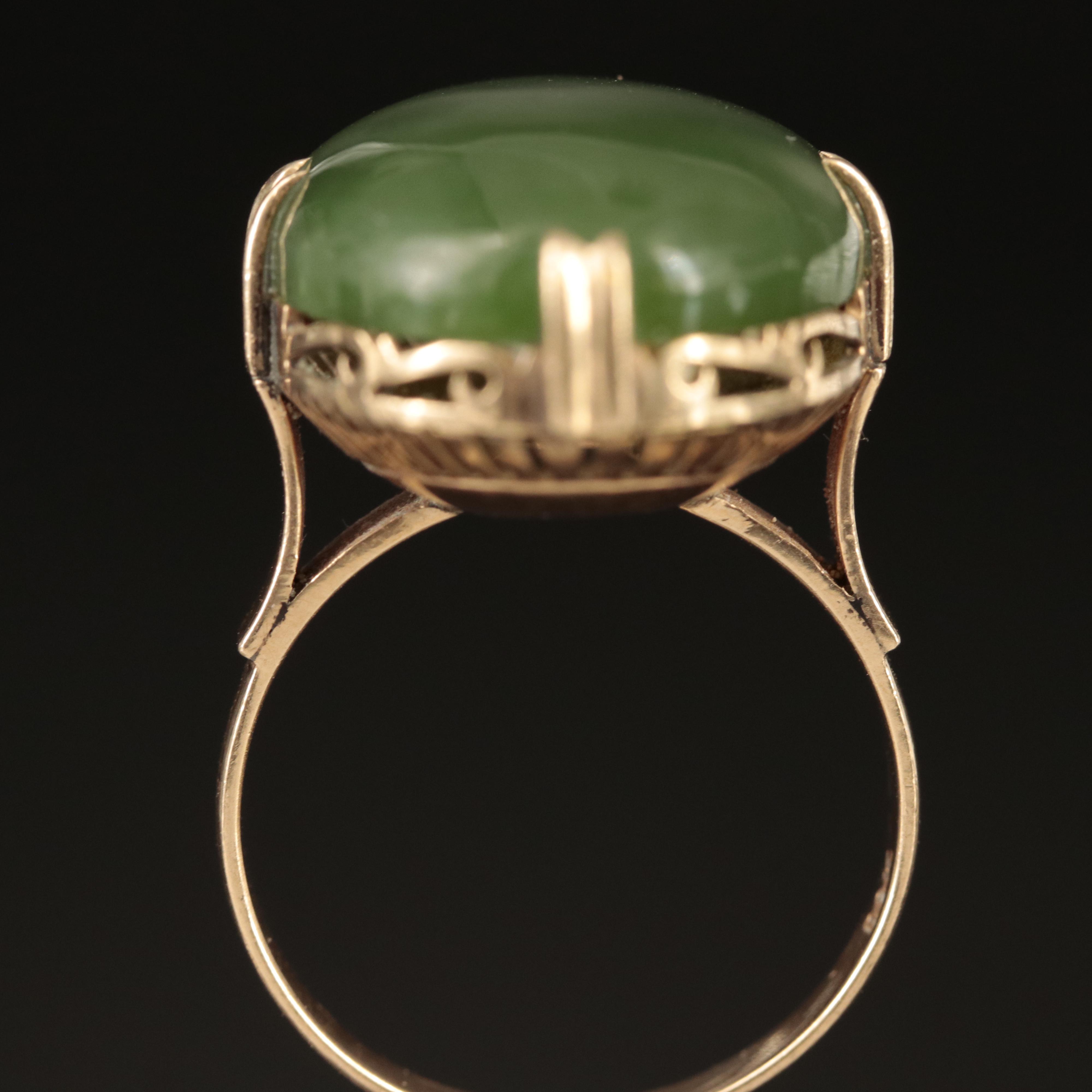 14K Nephrite Ring
