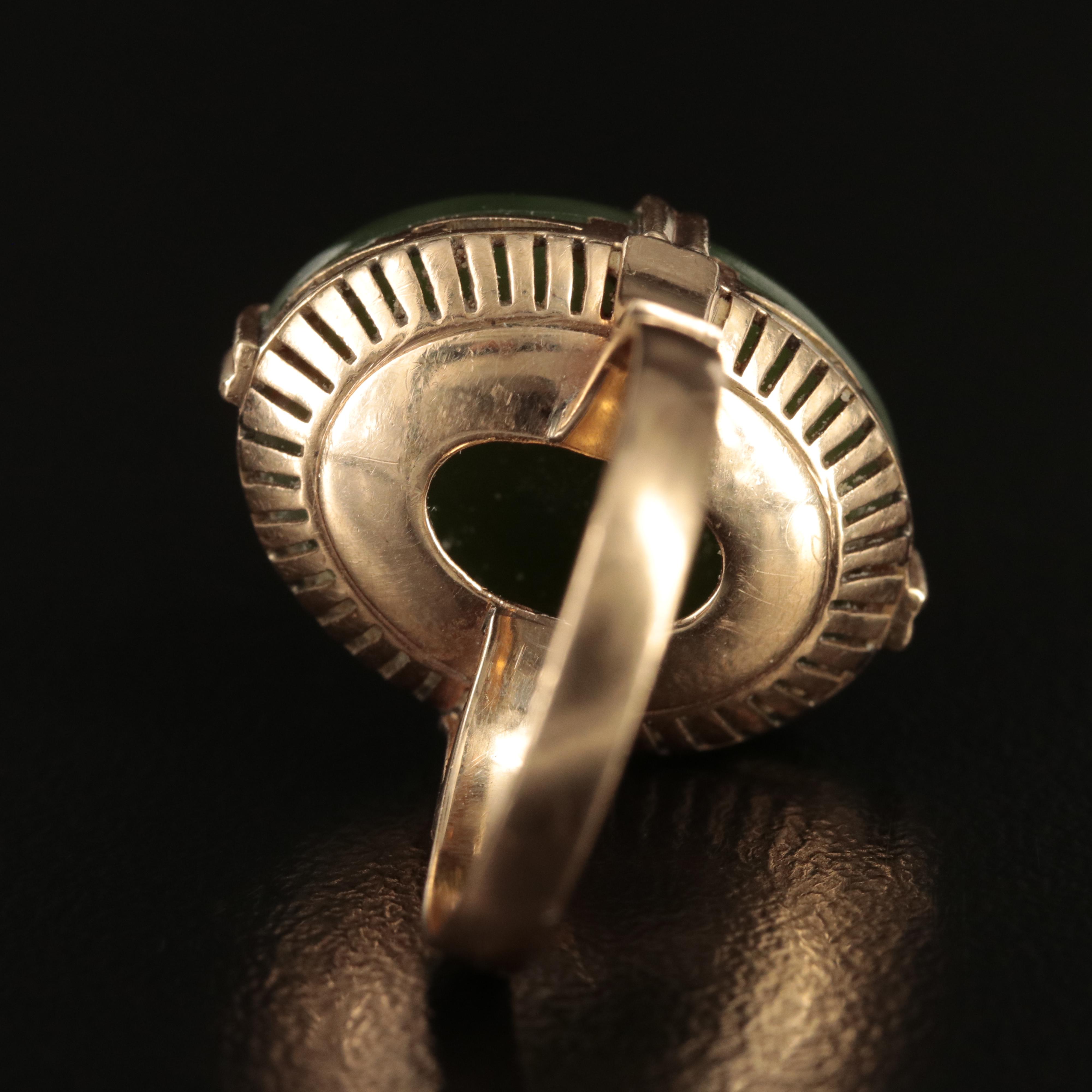 14K Nephrite Ring
