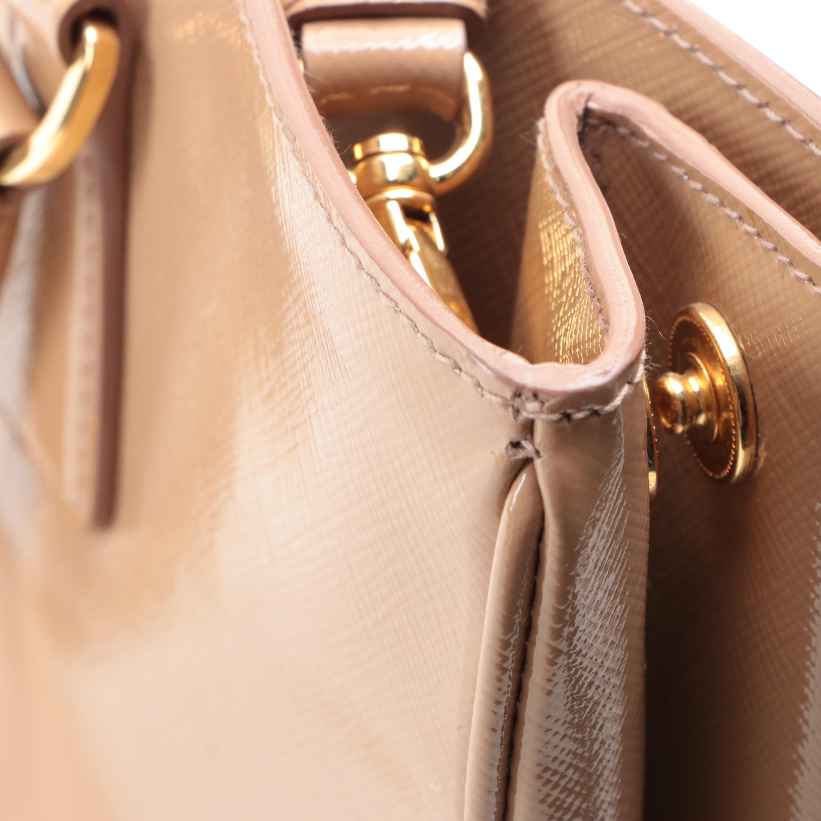 Prada Shopper Tote in Patent Saffiano Leather