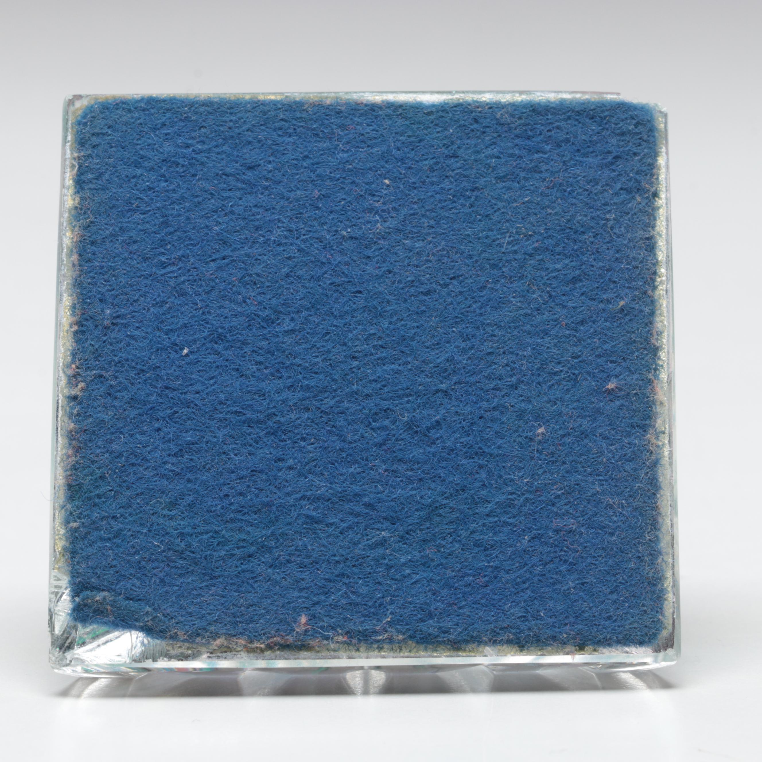 Robert Eickholt Hand Blown Art Glass Paperweight and Other Iridescent Pyramid