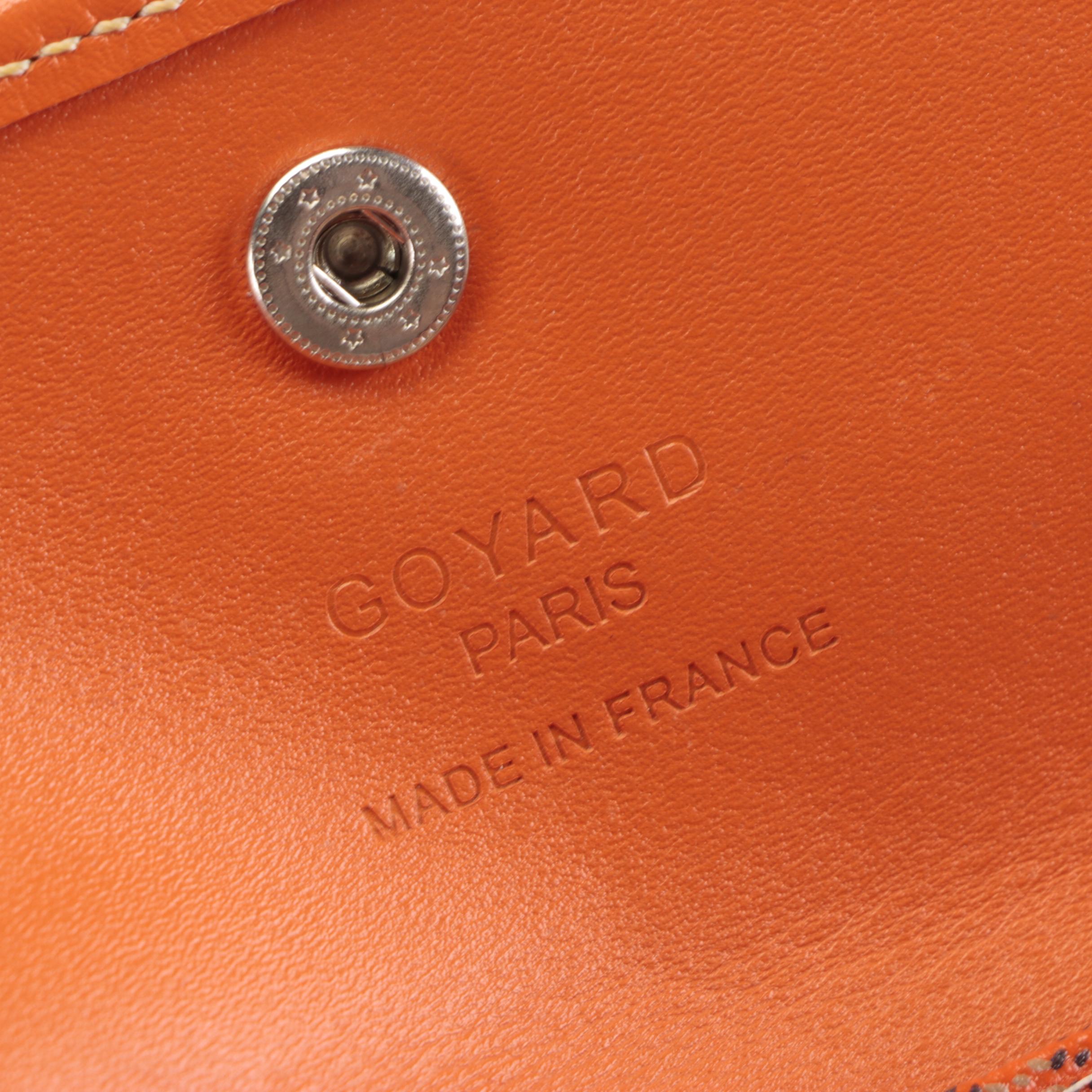 Goyard Saint Louis Tote PM and Pouch in Orange Goyardine Canvas and Leather Trim