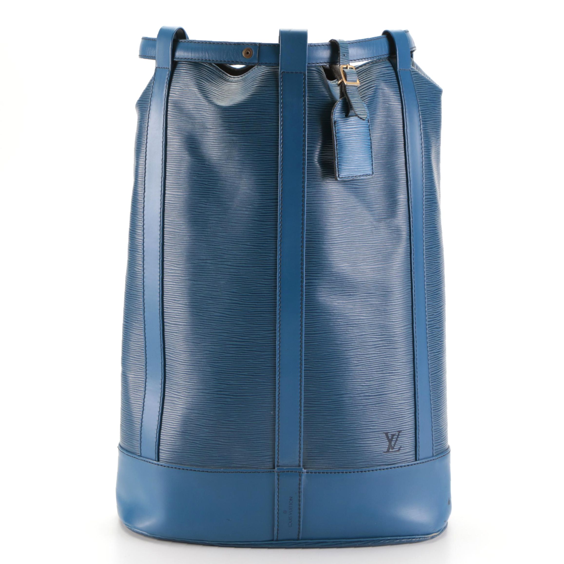 Louis Vuitton Randonnée Backpack in Toledo Blue Epi and Smooth Leather