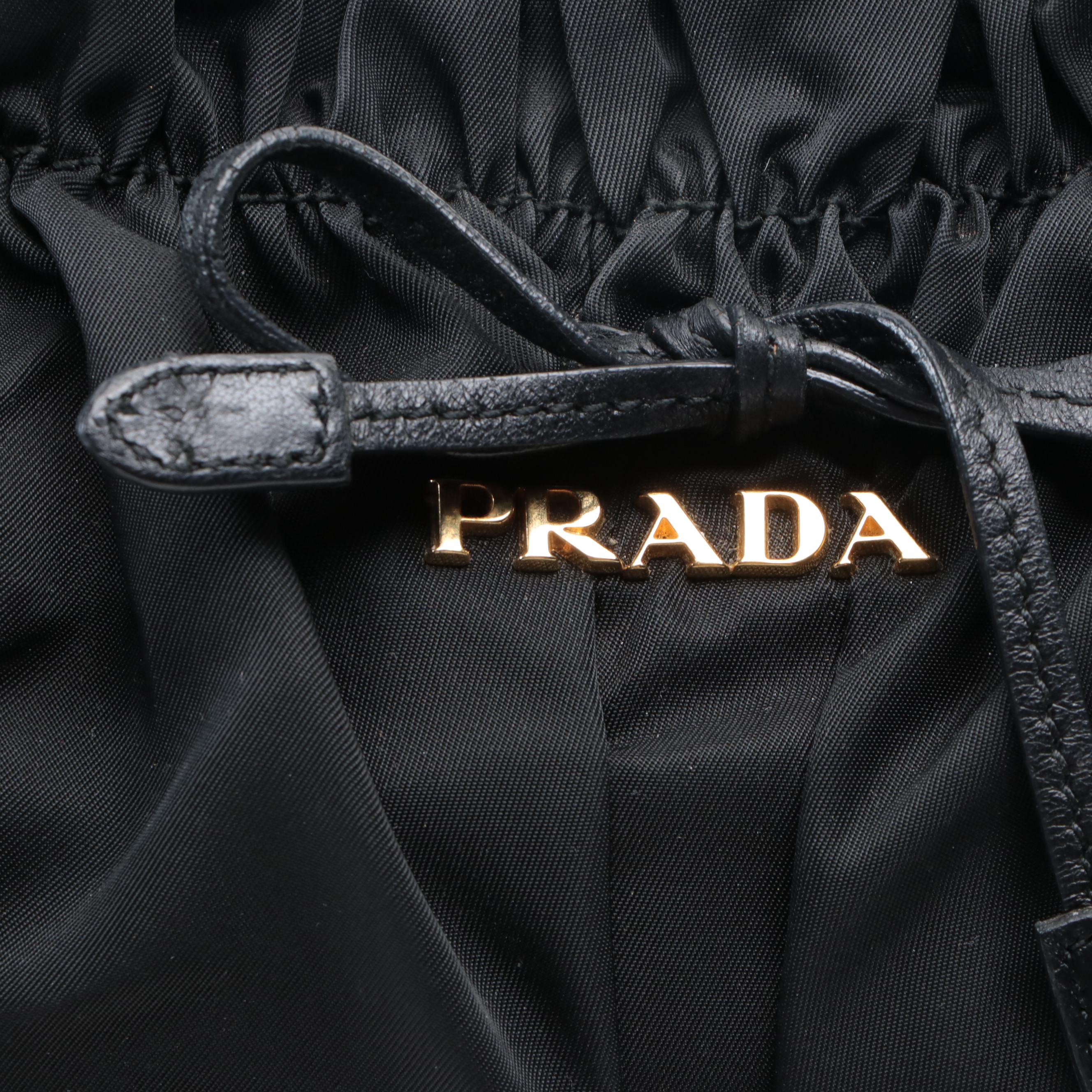 Prada Tessuto Nylon Drawstring Handbag