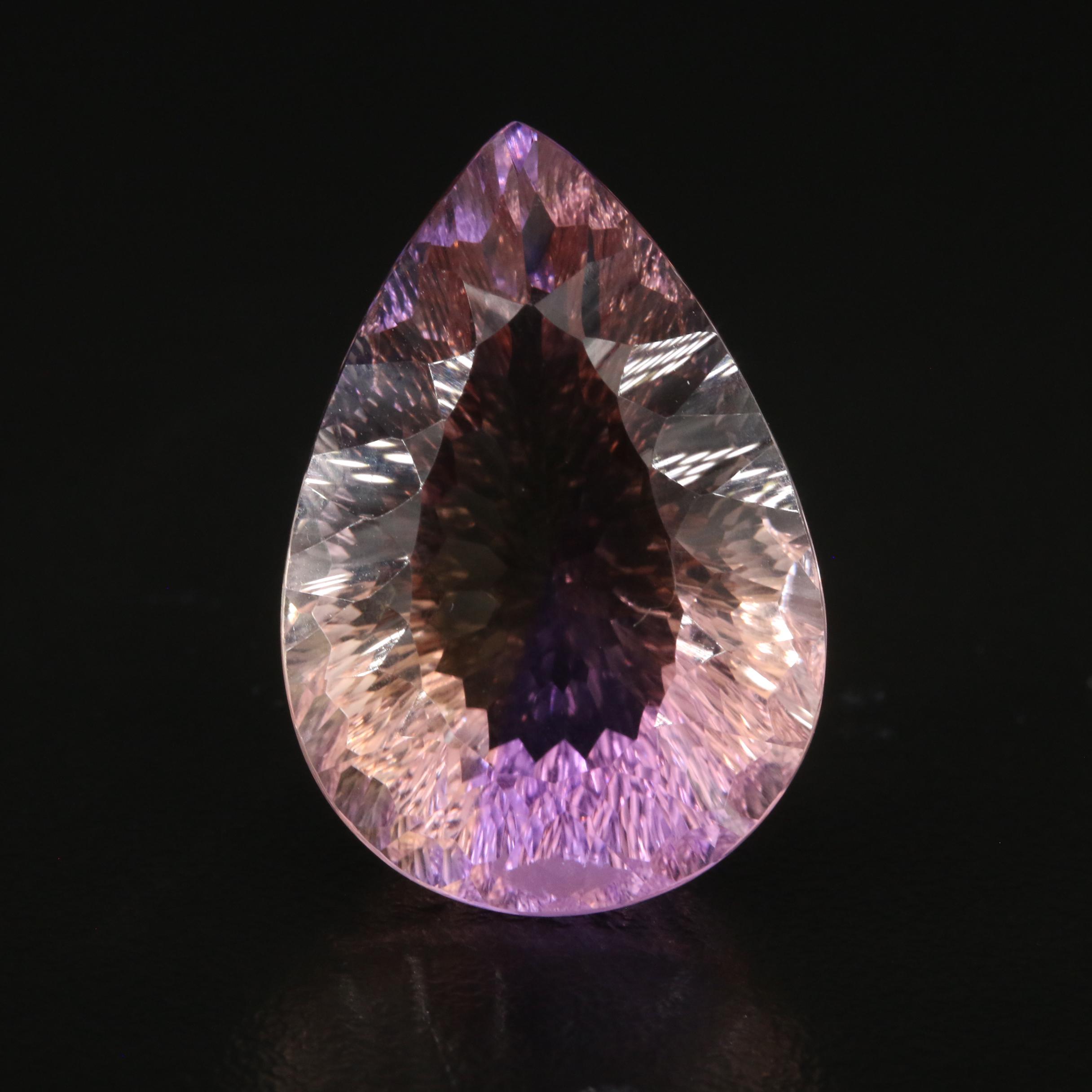 Loose 29.93 CT Pear Fantasy Faceted Ametrine