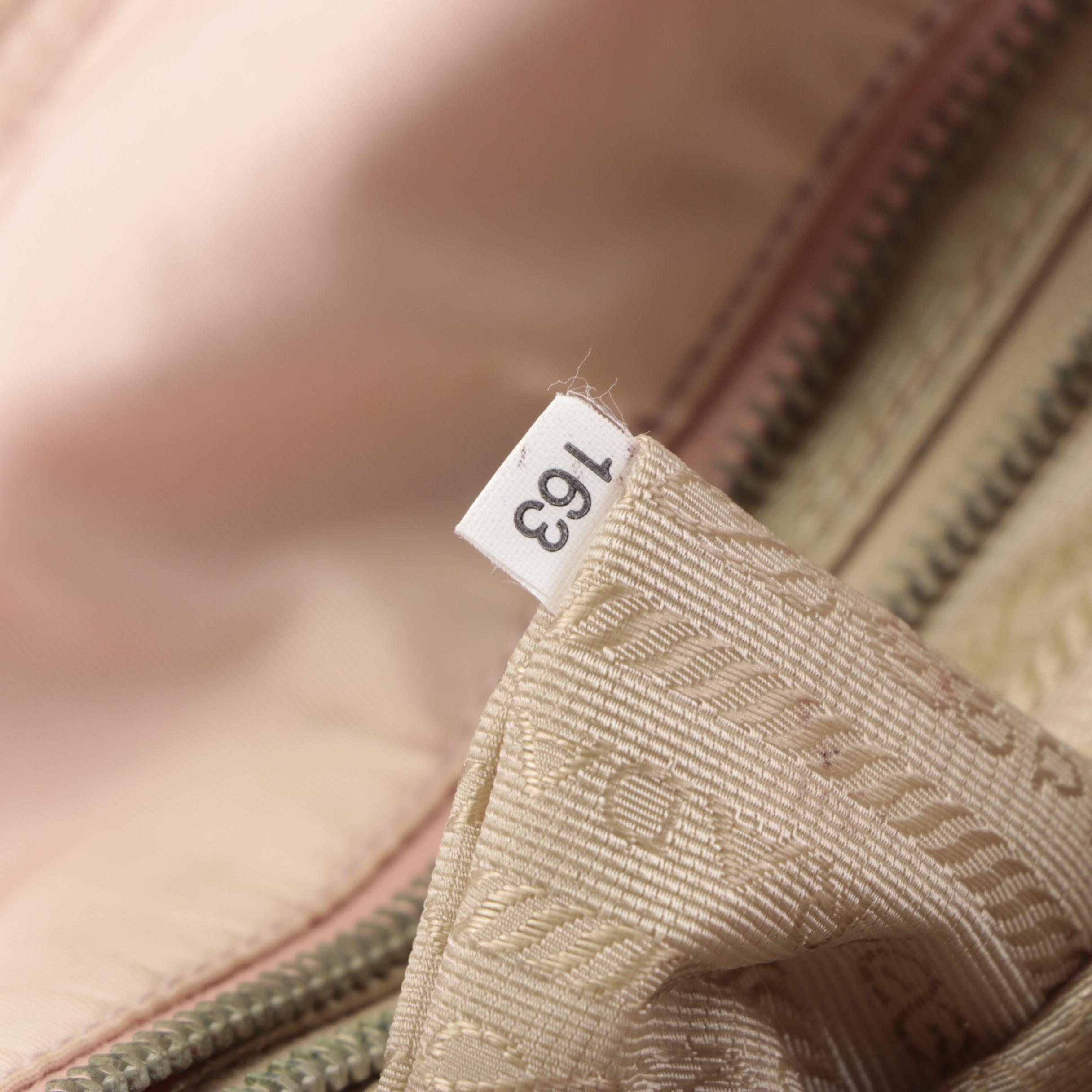 Prada Small Shoulder Tote in Pink Tessuto Nylon and Saffiano Leather Trim