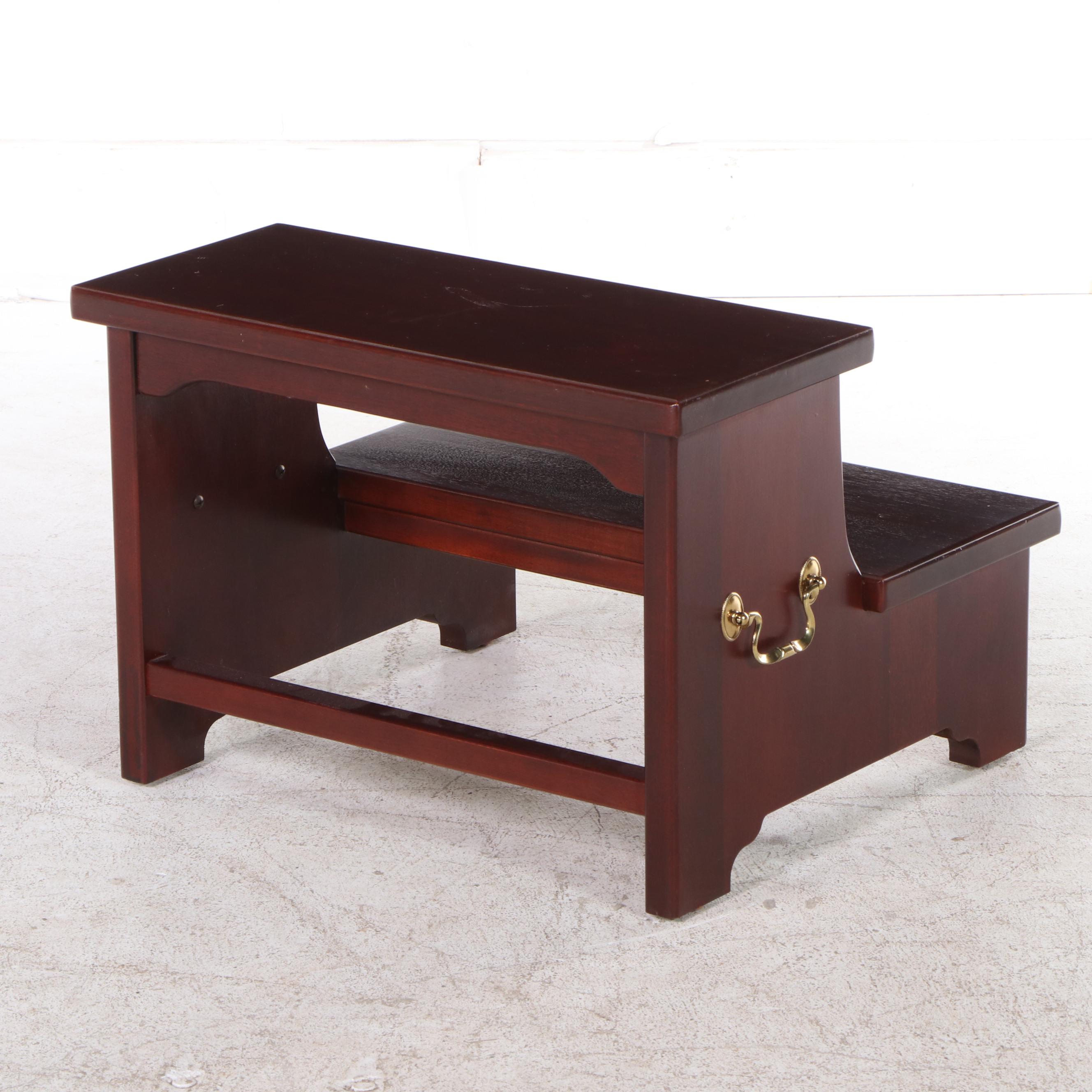 Bombay Side Table with Mahogany Bed Steps