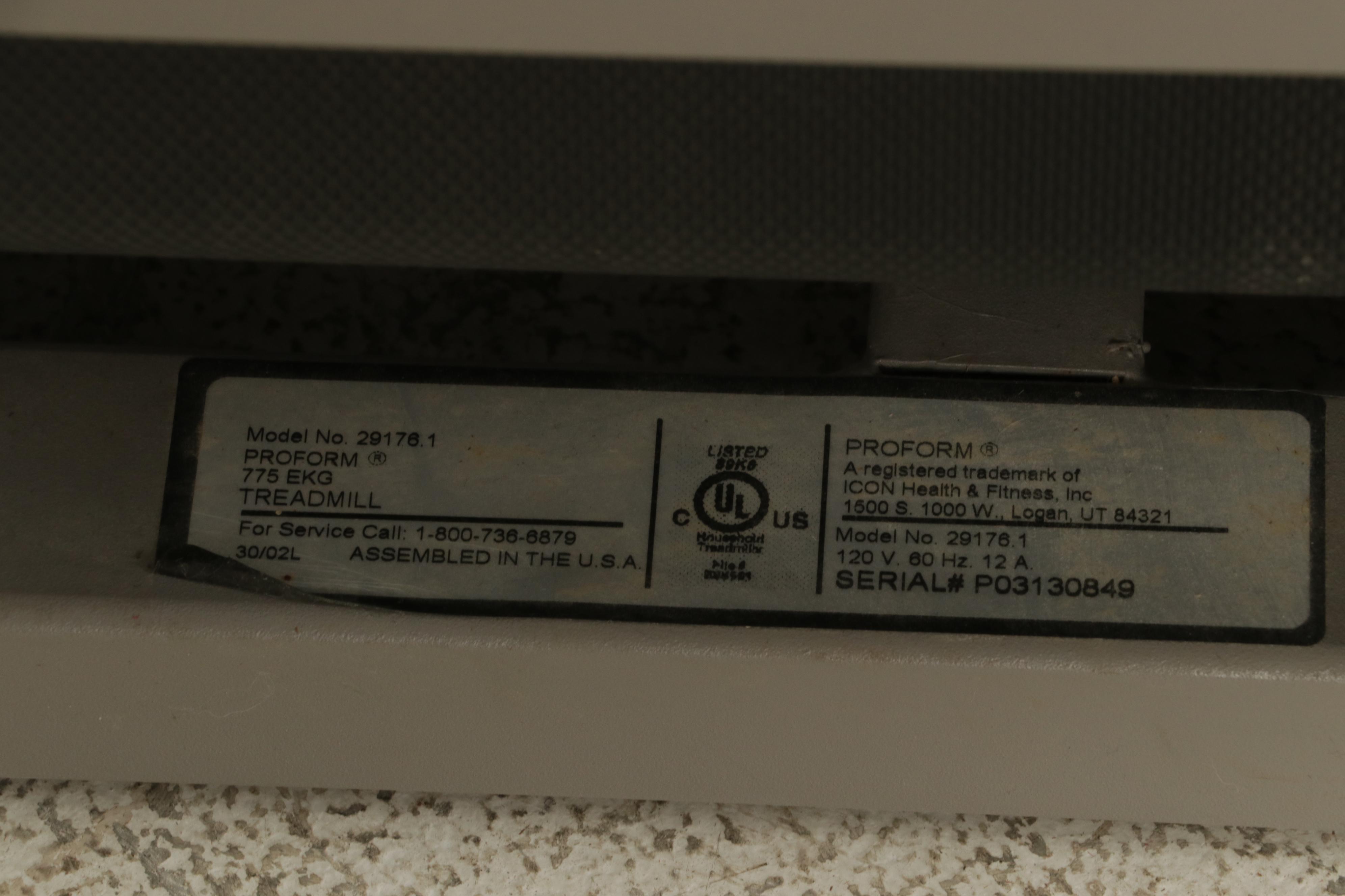 Pro Form 775 EKG Treadmill