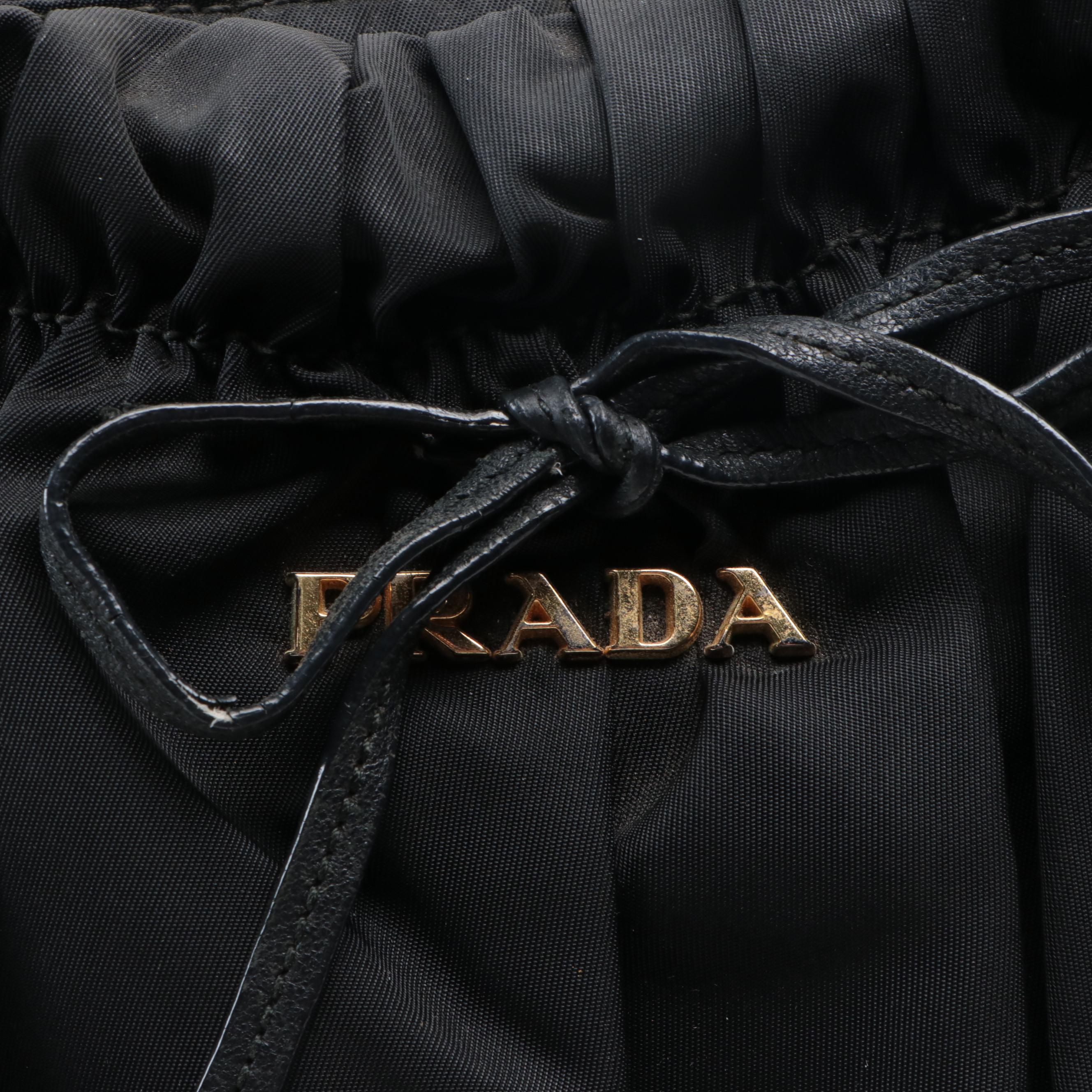 Prada Tessuto Nylon Drawstring Handbag
