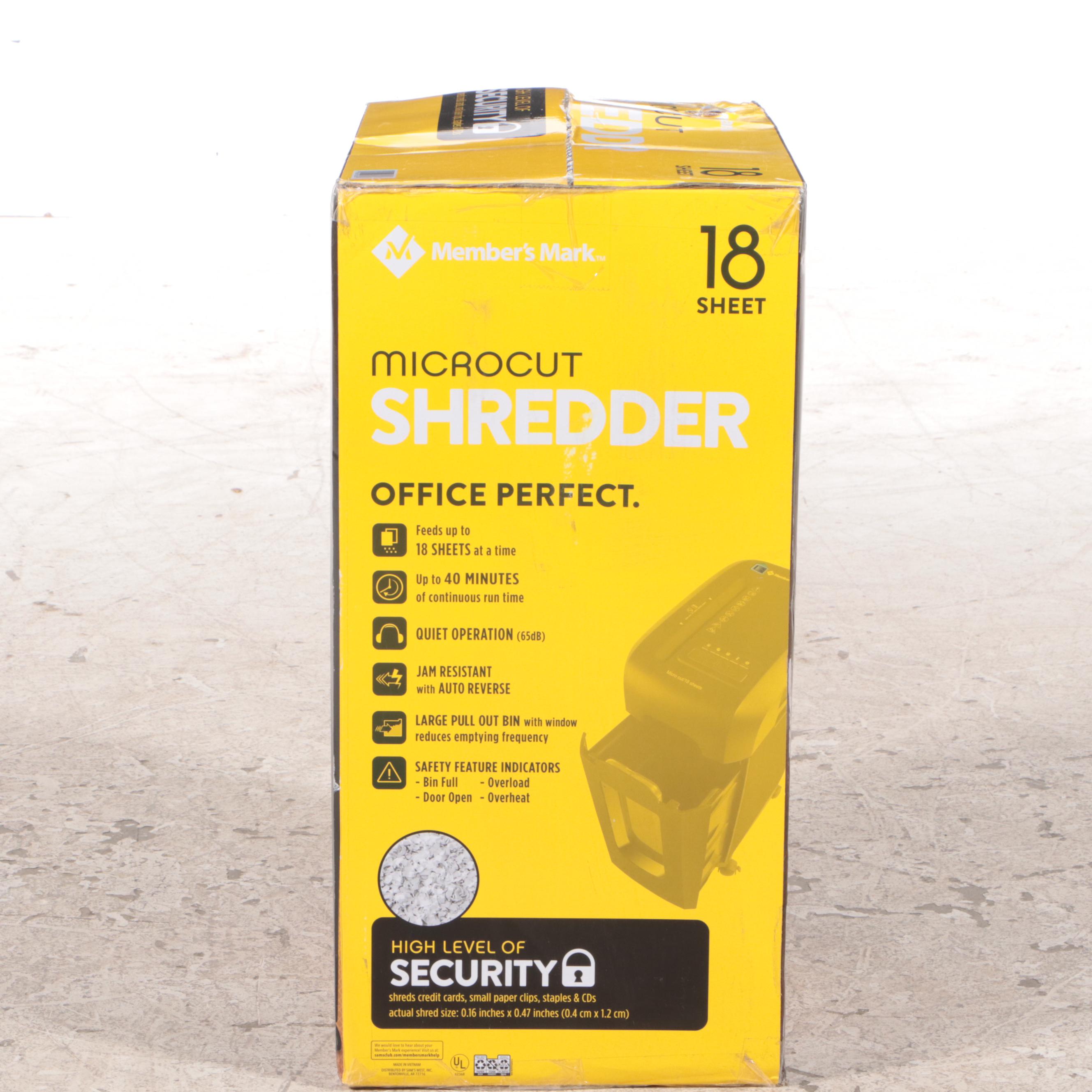 Member's Mark 18 Sheet Microcut Document Shredder