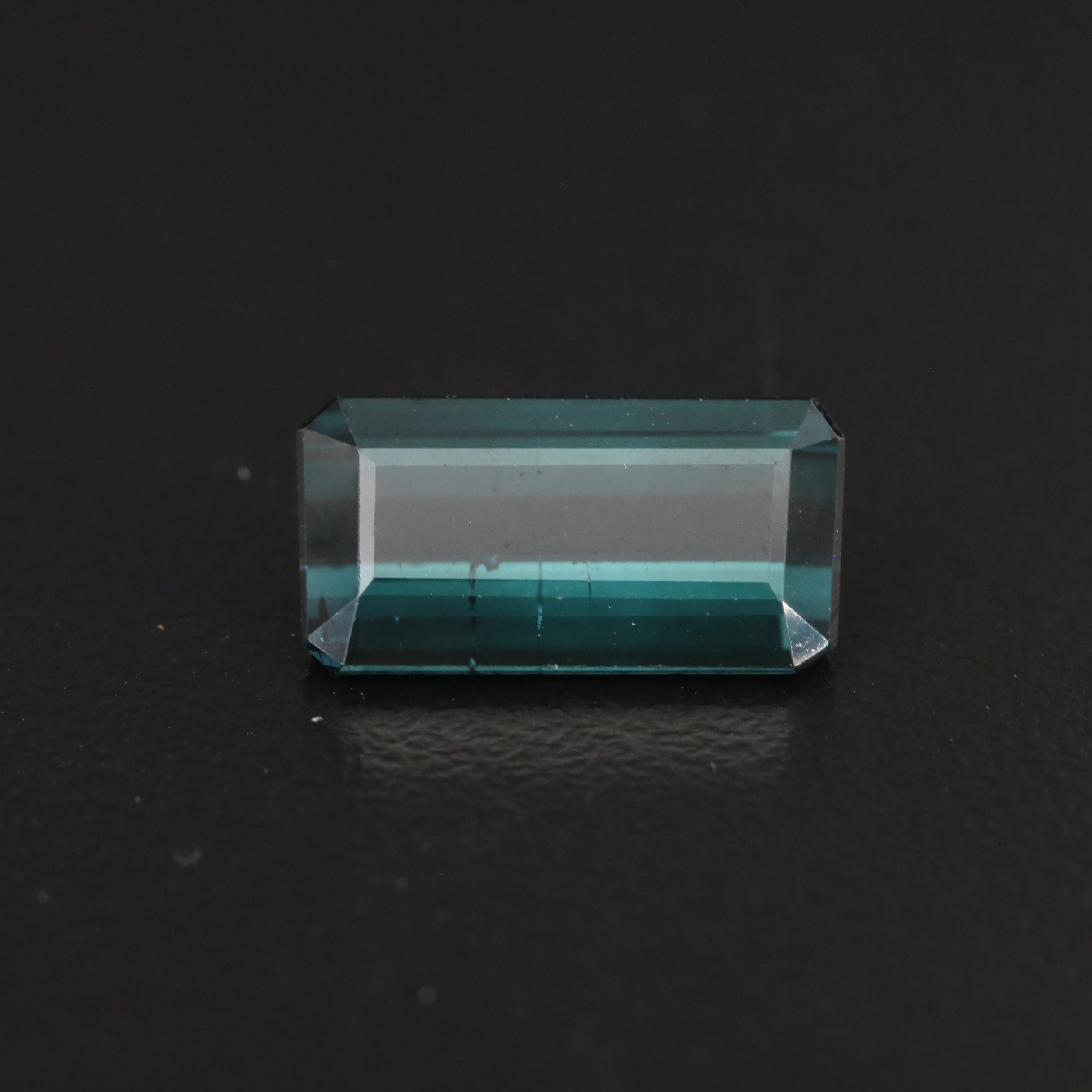 Loose 3.94 CT Cut Cornered Rectangular Faceted Indicolite