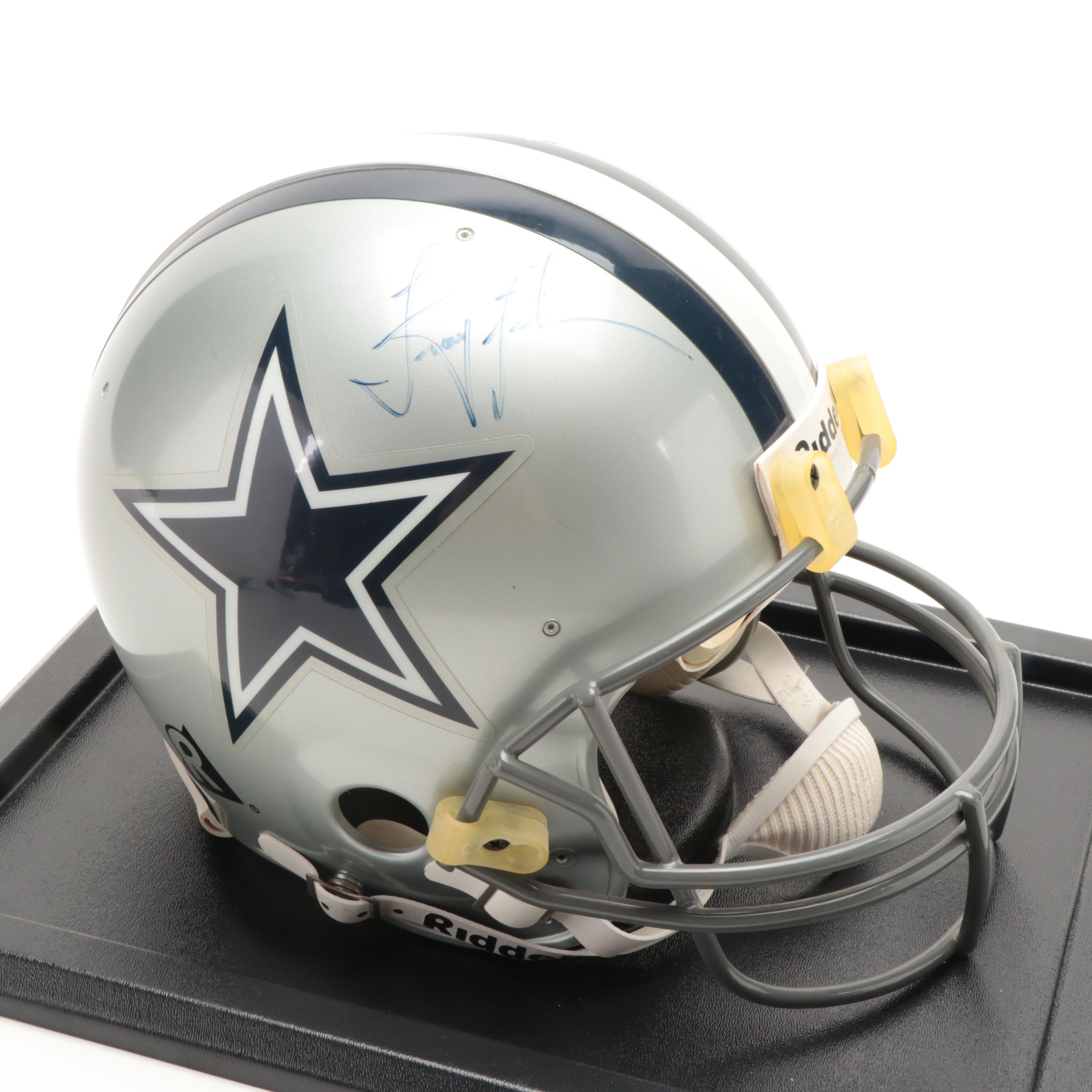 Riddell Authentic VSR-1 Dallas Cowboys Troy Aikman Signed Helmet in Case