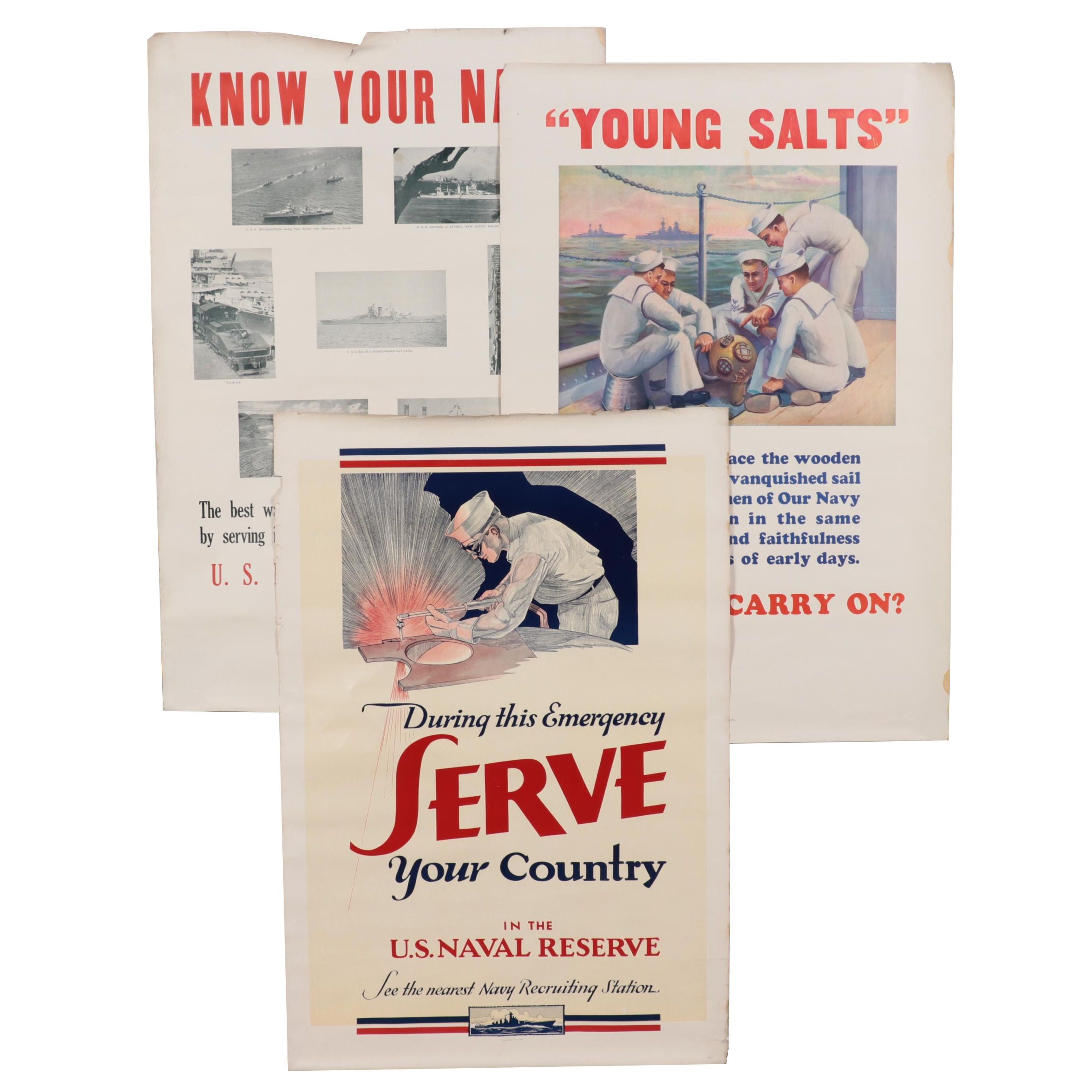 U.S. Navy Recruitment Posters, Mid-20th Century