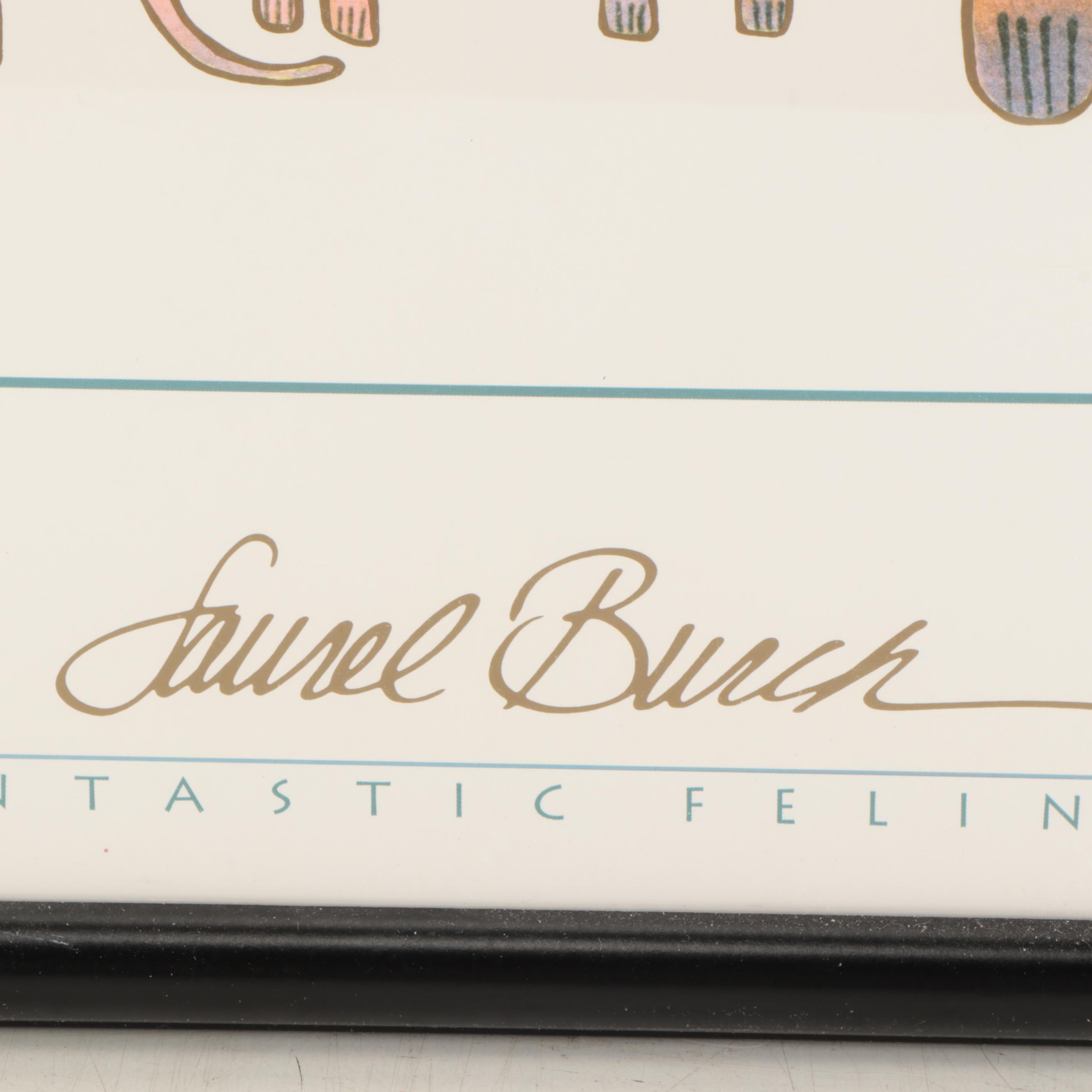 Laurel Burch Studios Offset Lithograph "Fantastic Felines"
