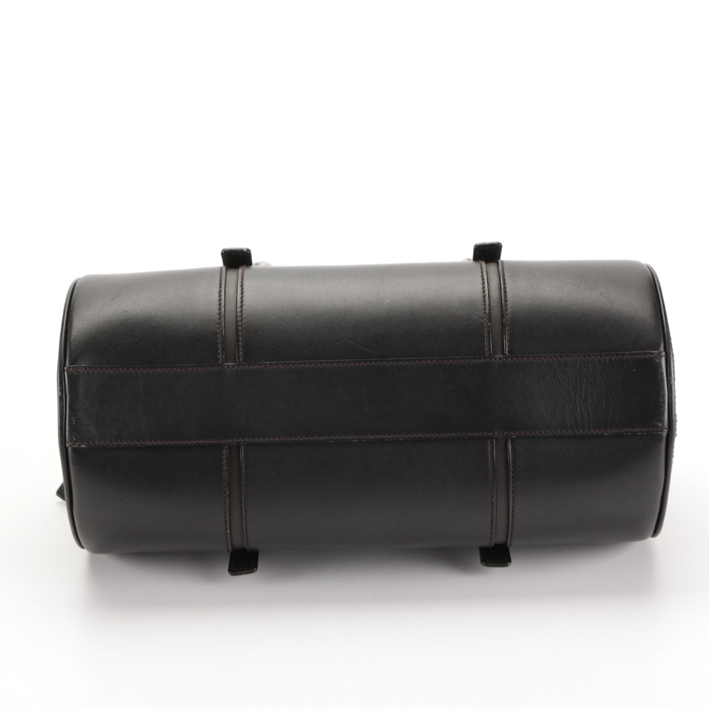 Burberry Leather Barrel Bag