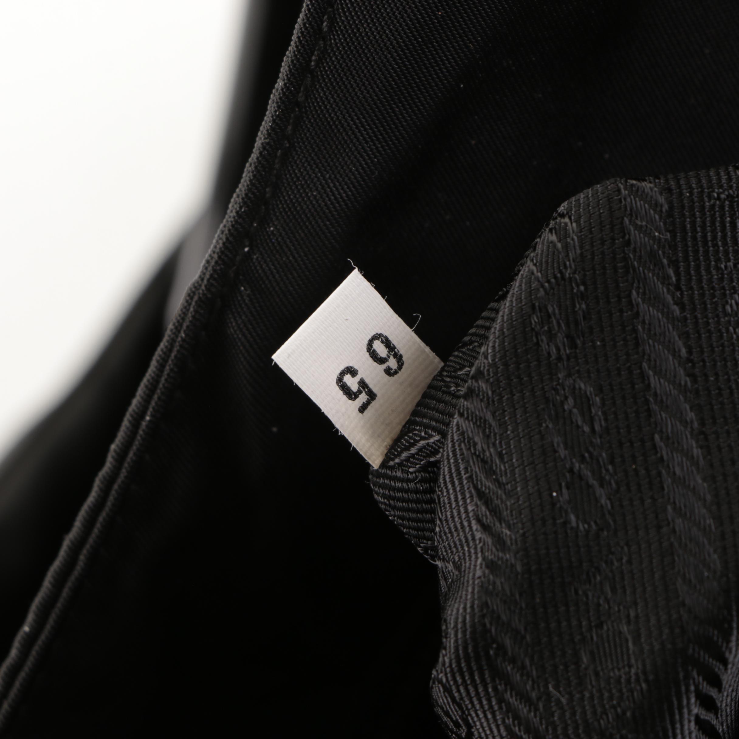 Prada Shoulder Bag with Hard Plastic Handles in Black Nylon Twill