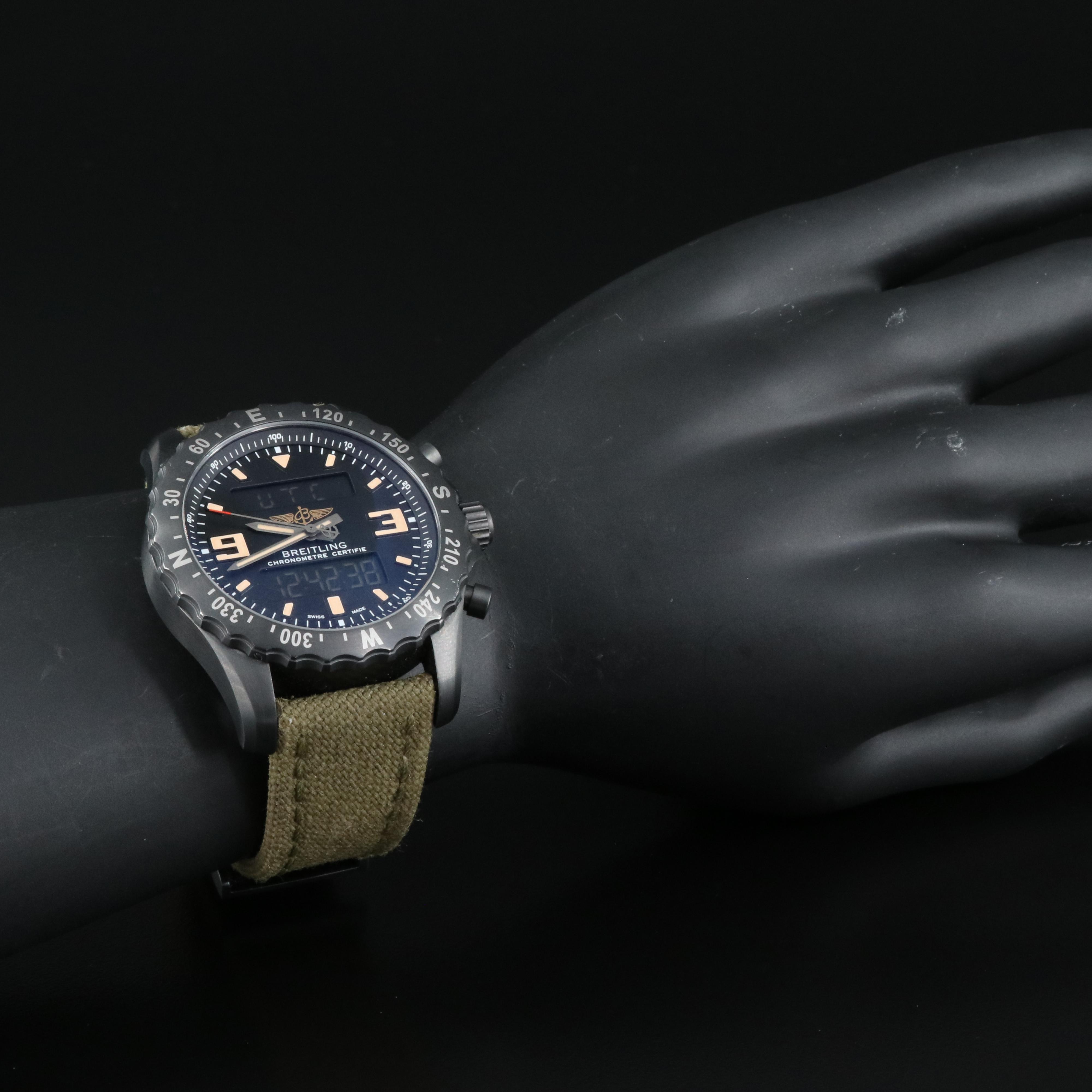 Breitling Chronospace Military Black Steel Volcanic Black Watch