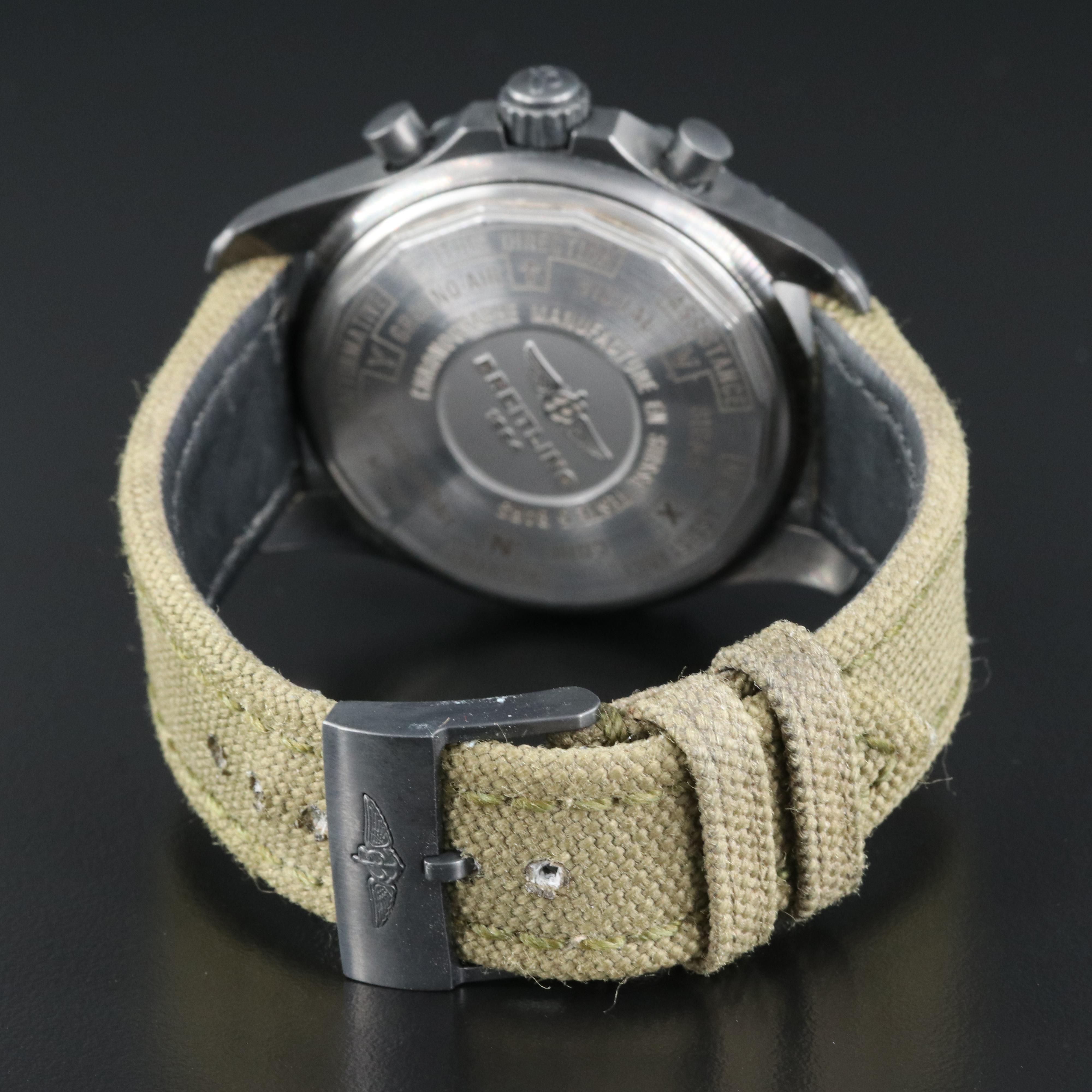 Breitling Chronospace Military Black Steel Volcanic Black Watch