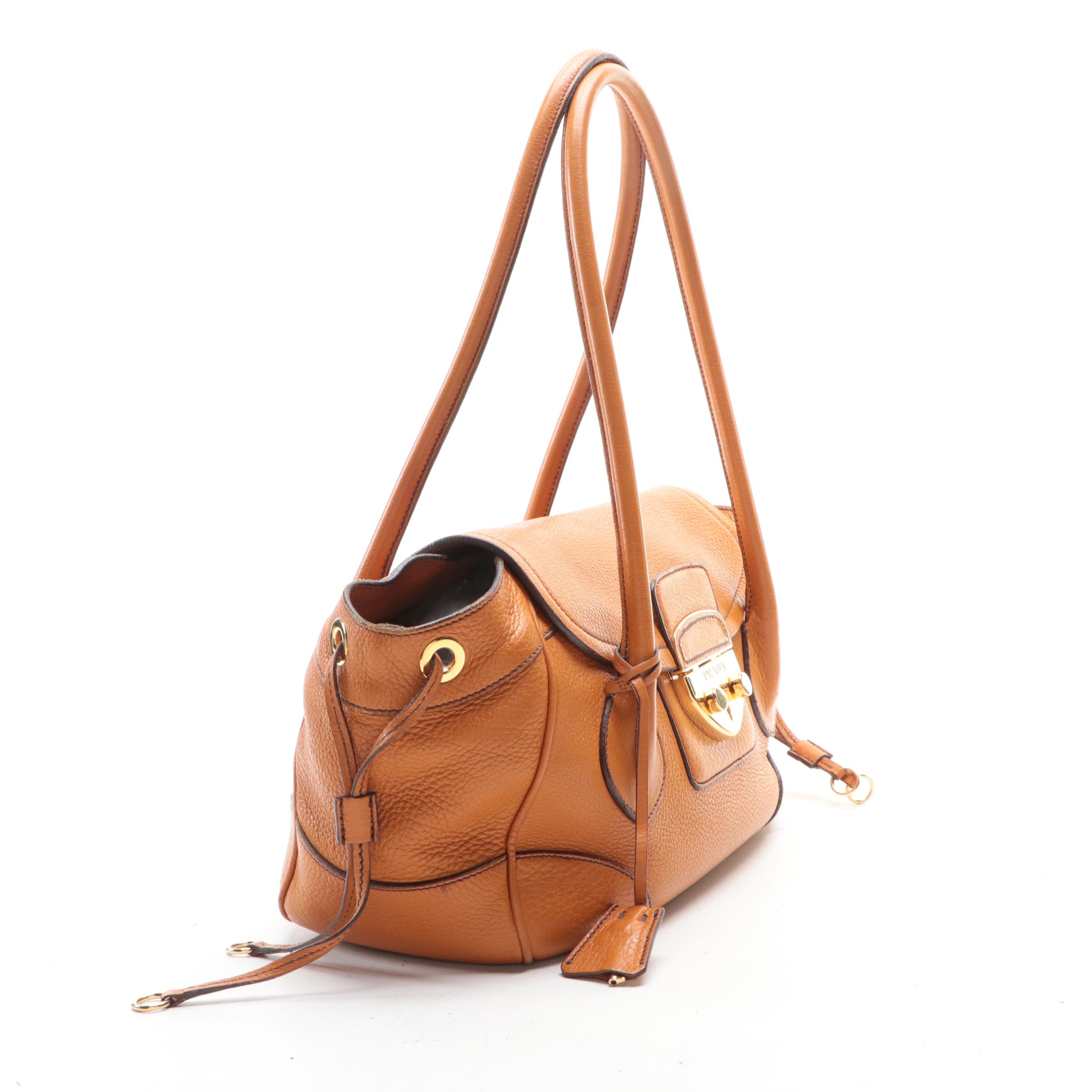 Prada Leather Flap Satchel