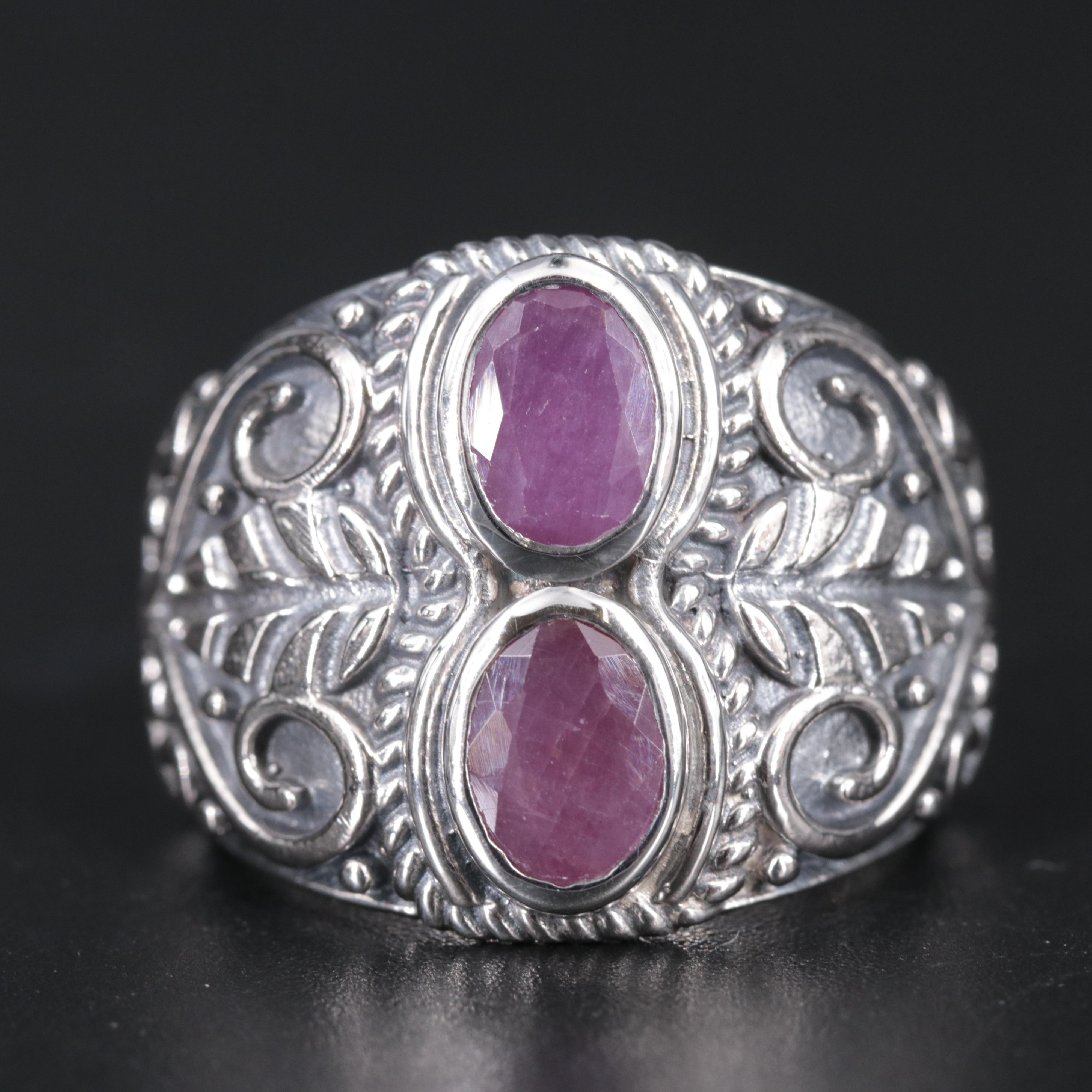 Sterling Silver Ruby Ring