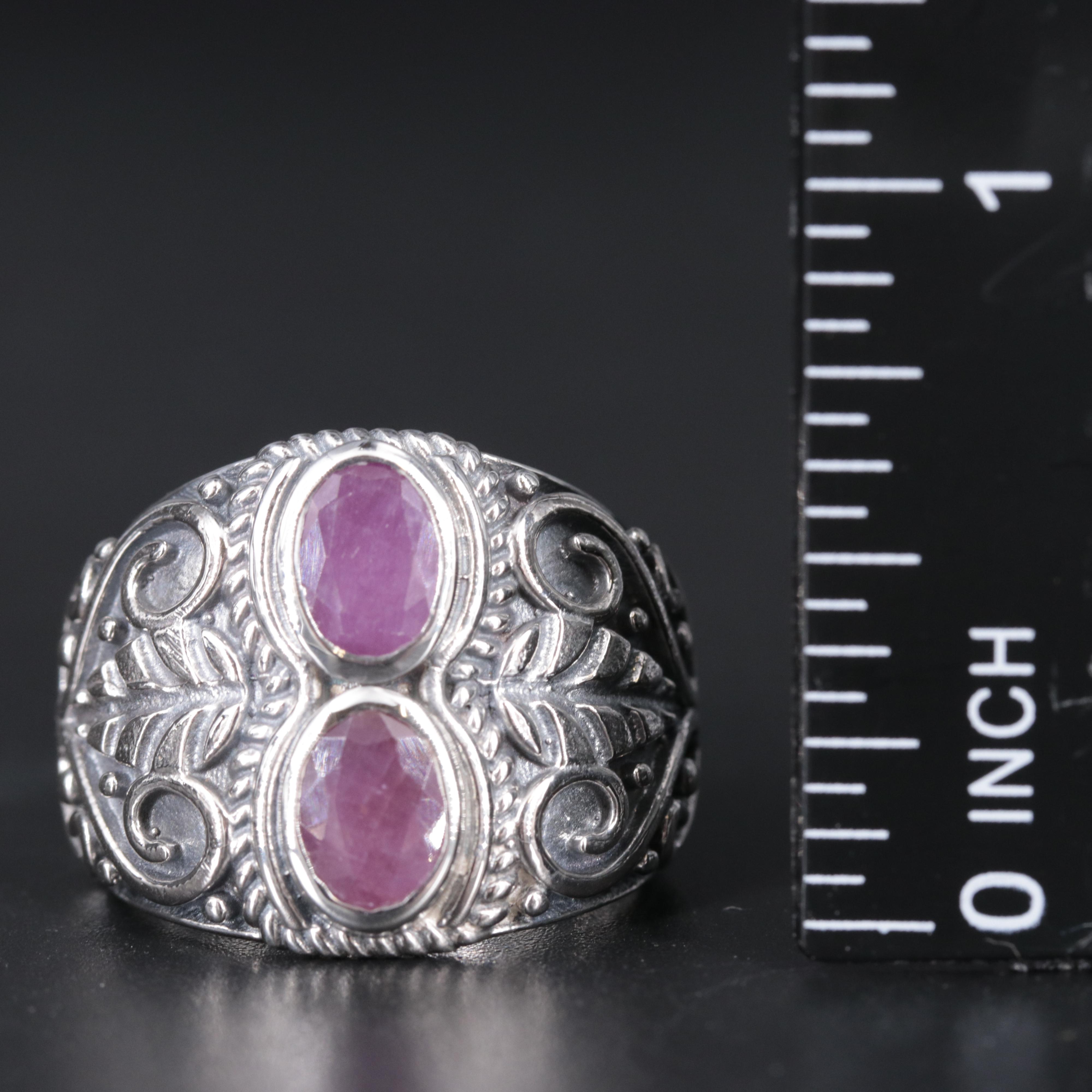 Sterling Silver Ruby Ring