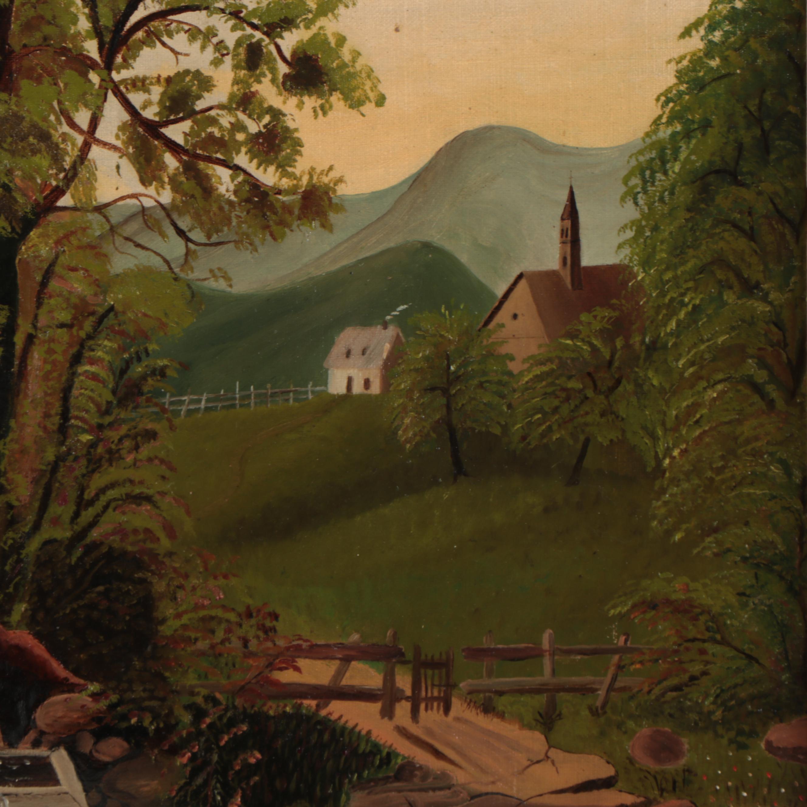 Countryside Landscape Oil Painting