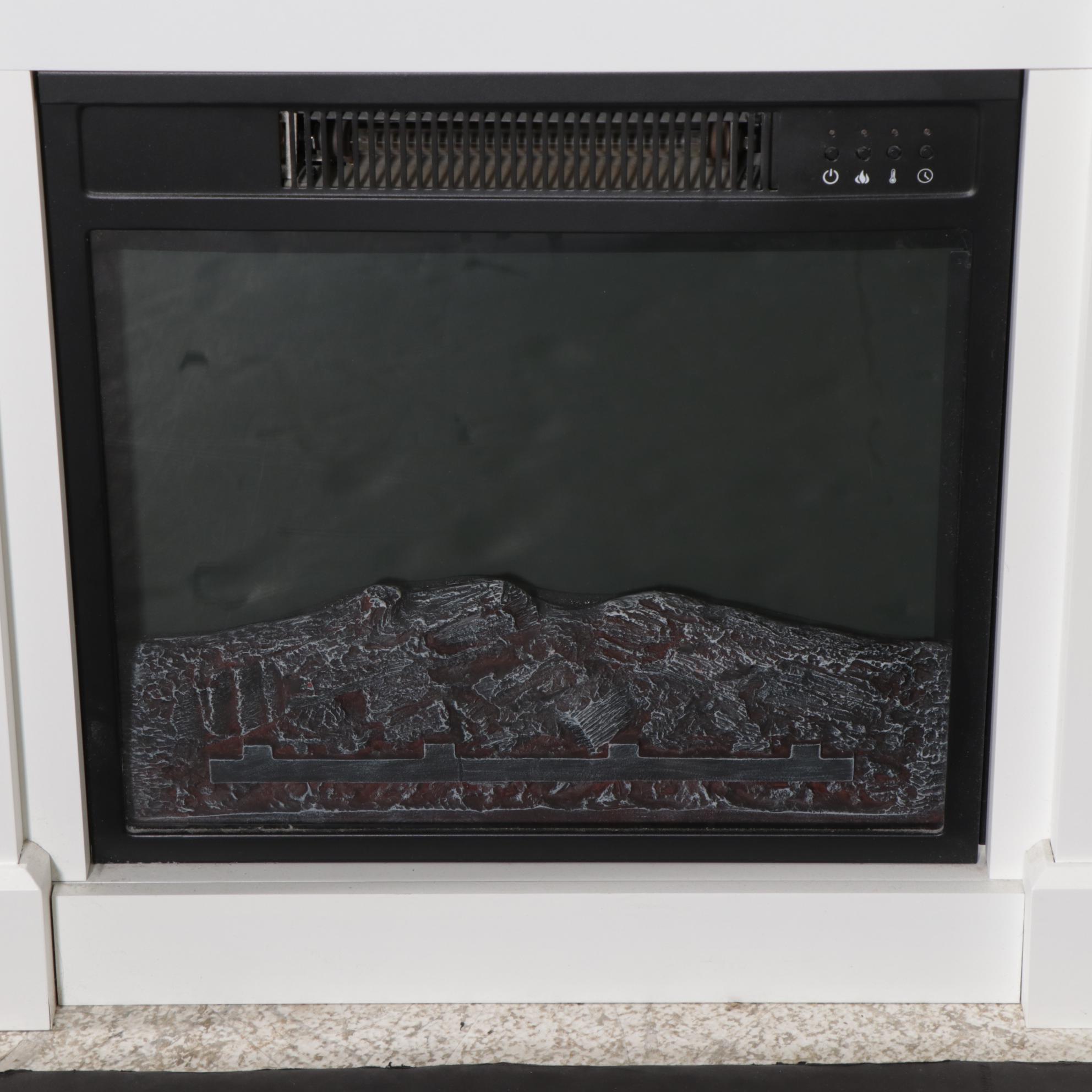 Contemporary Electric Firebox in Painted Cabinet
