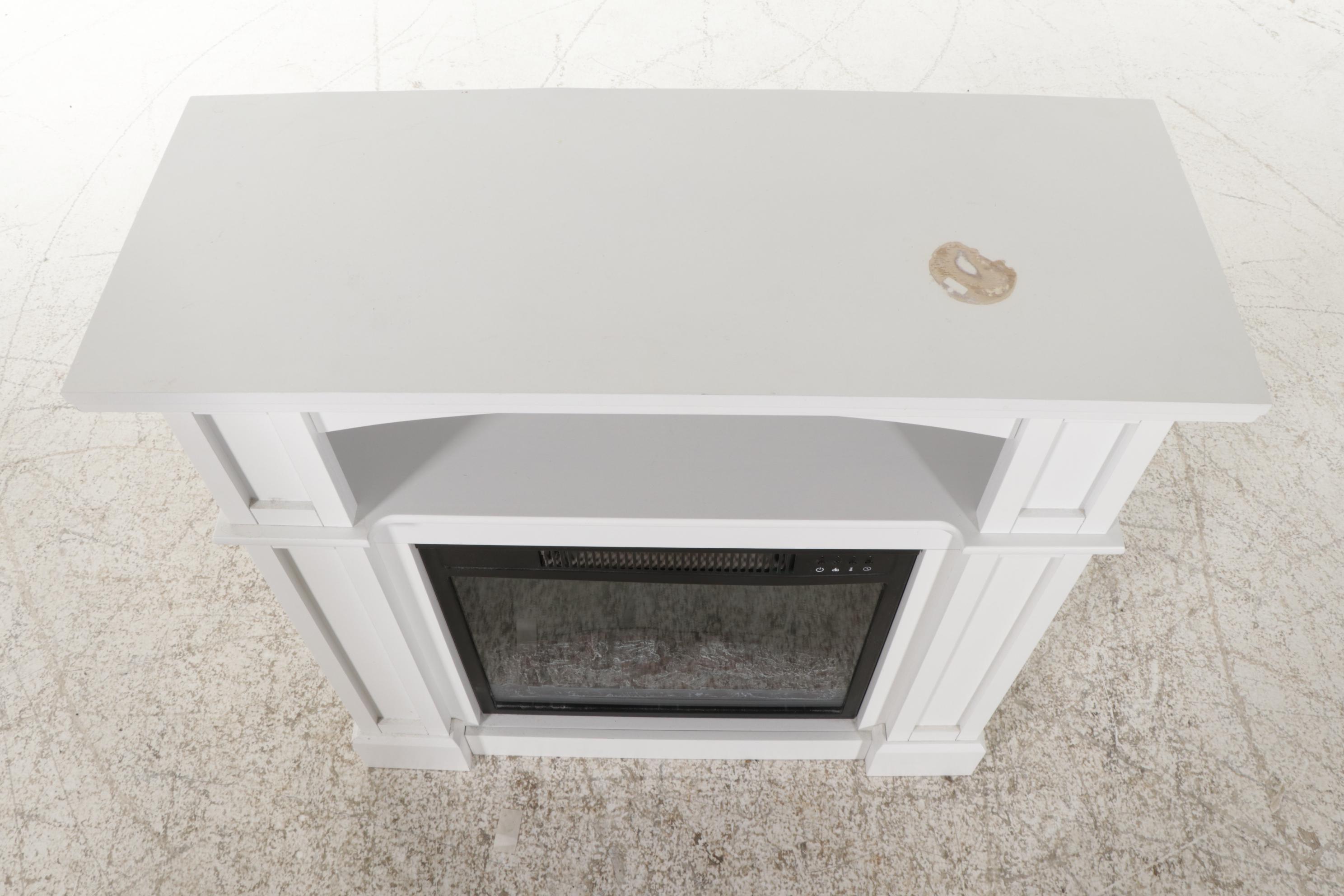 Contemporary Electric Firebox in Painted Cabinet