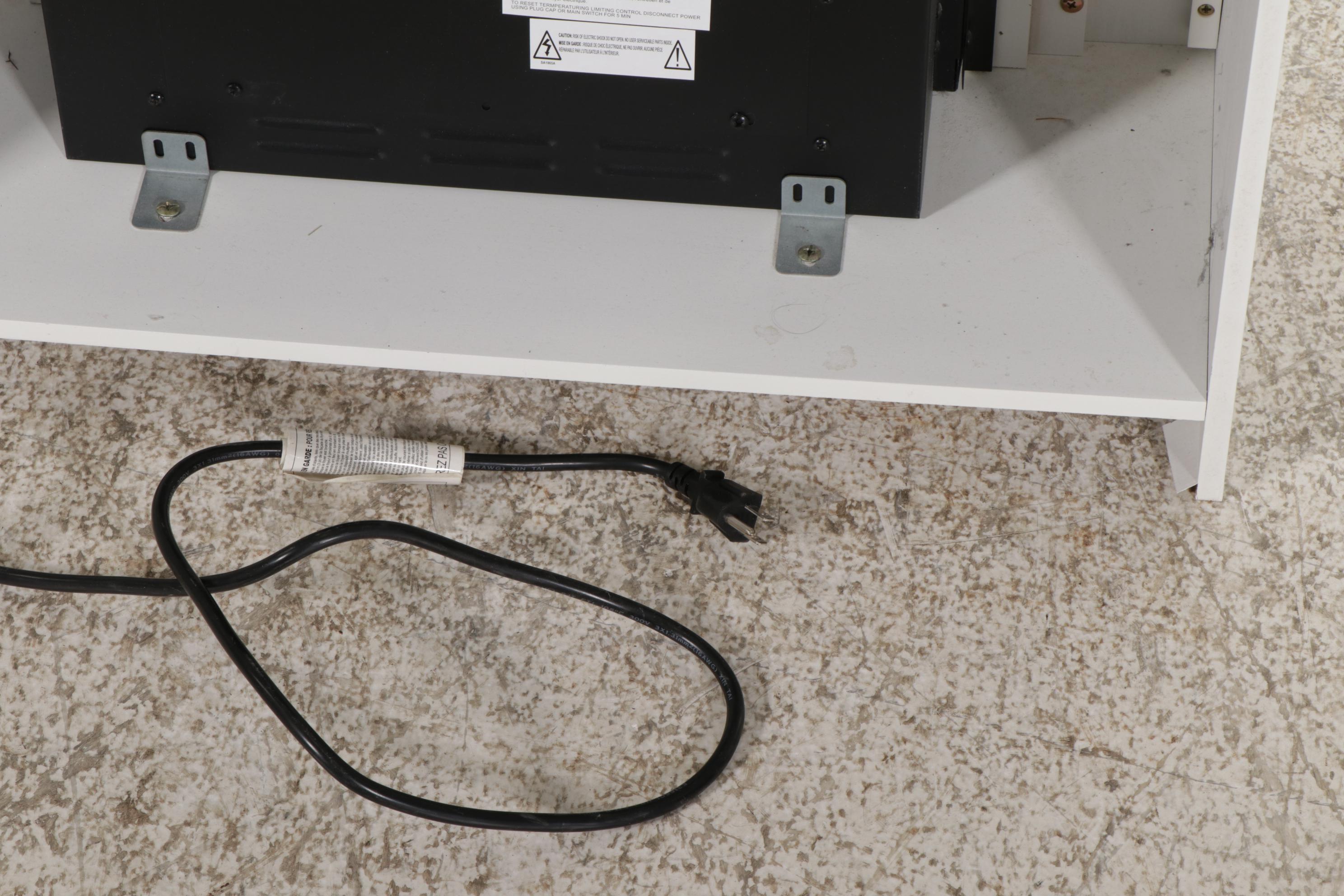 Contemporary Electric Firebox in Painted Cabinet