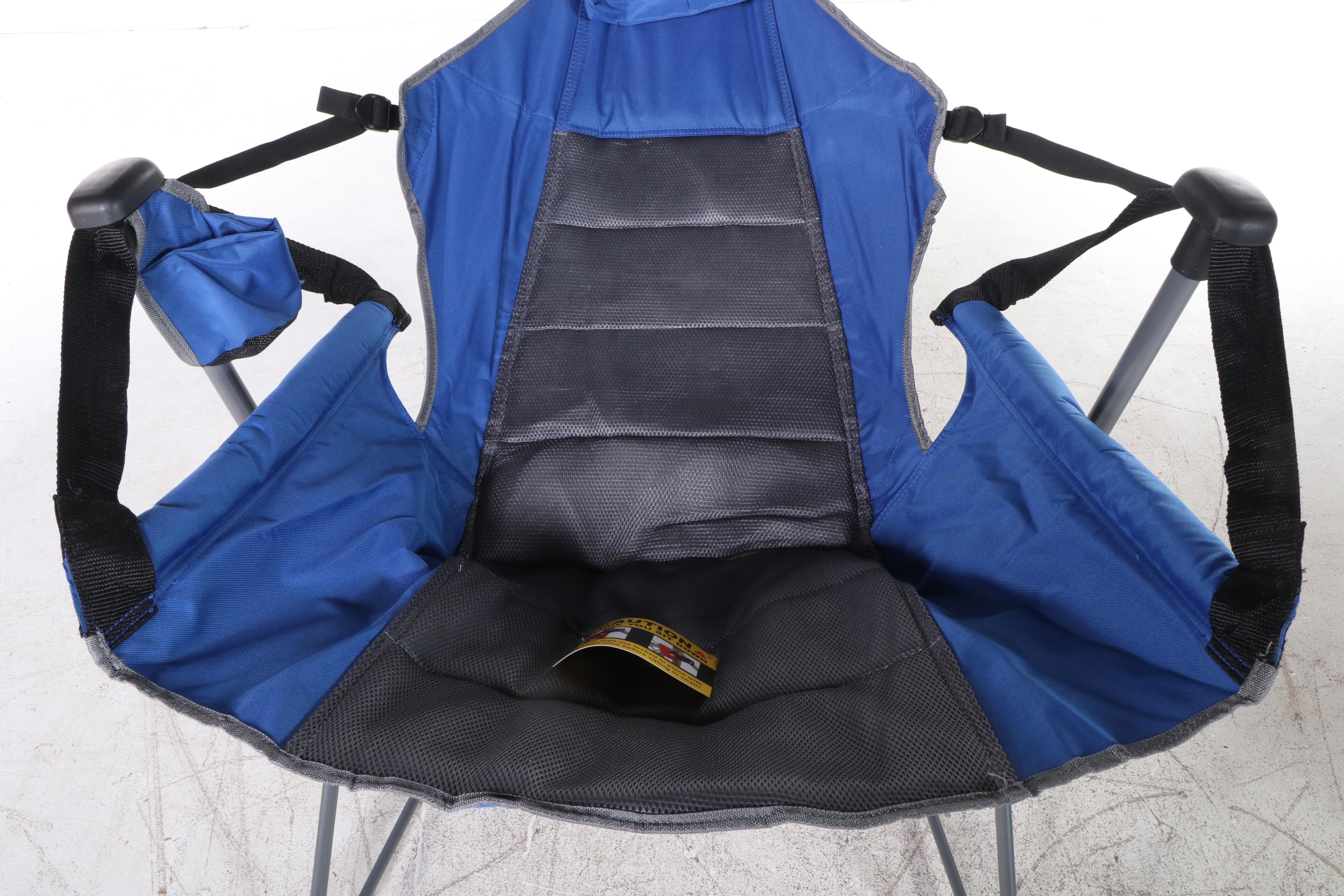 Member's Mark Swing Chair Lounger and Folding Chair in Blue
