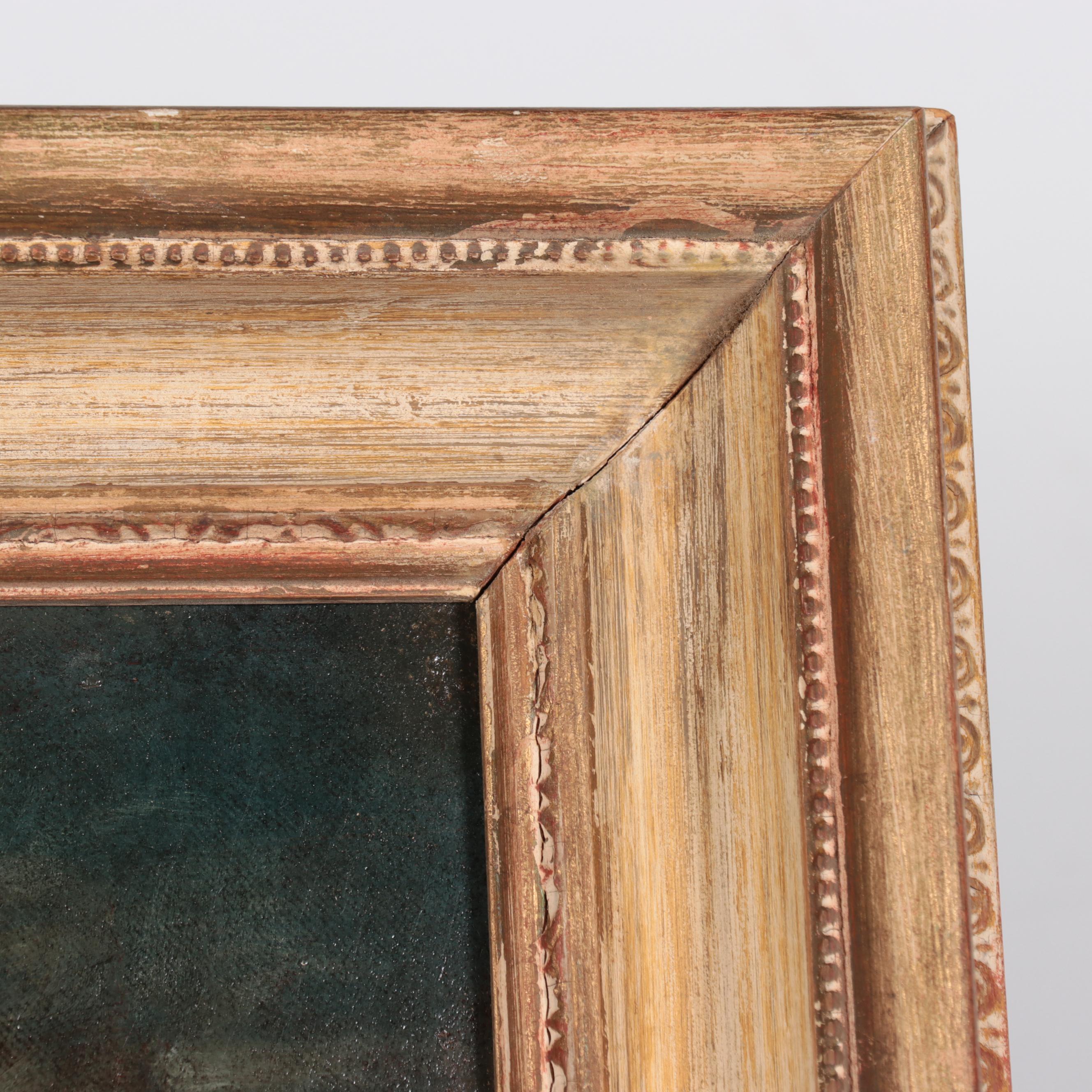 American School Large-Scale Portrait Oil Painting