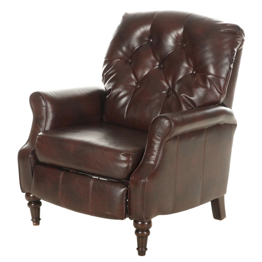 Ashley Furniture Faux Leather Upholstered Recliner, 21st Century