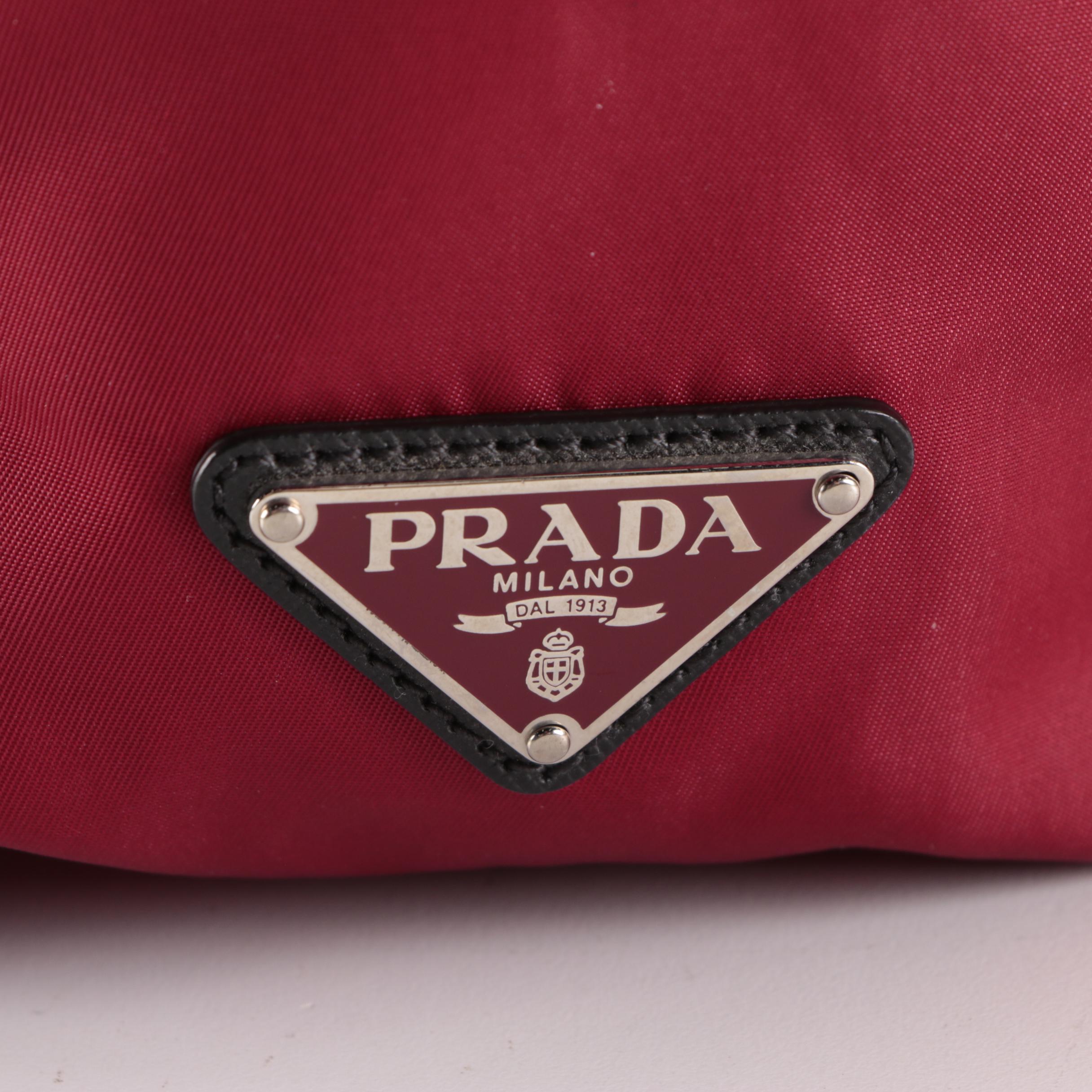 Prada Large Tessuto Tote in Red Nylon