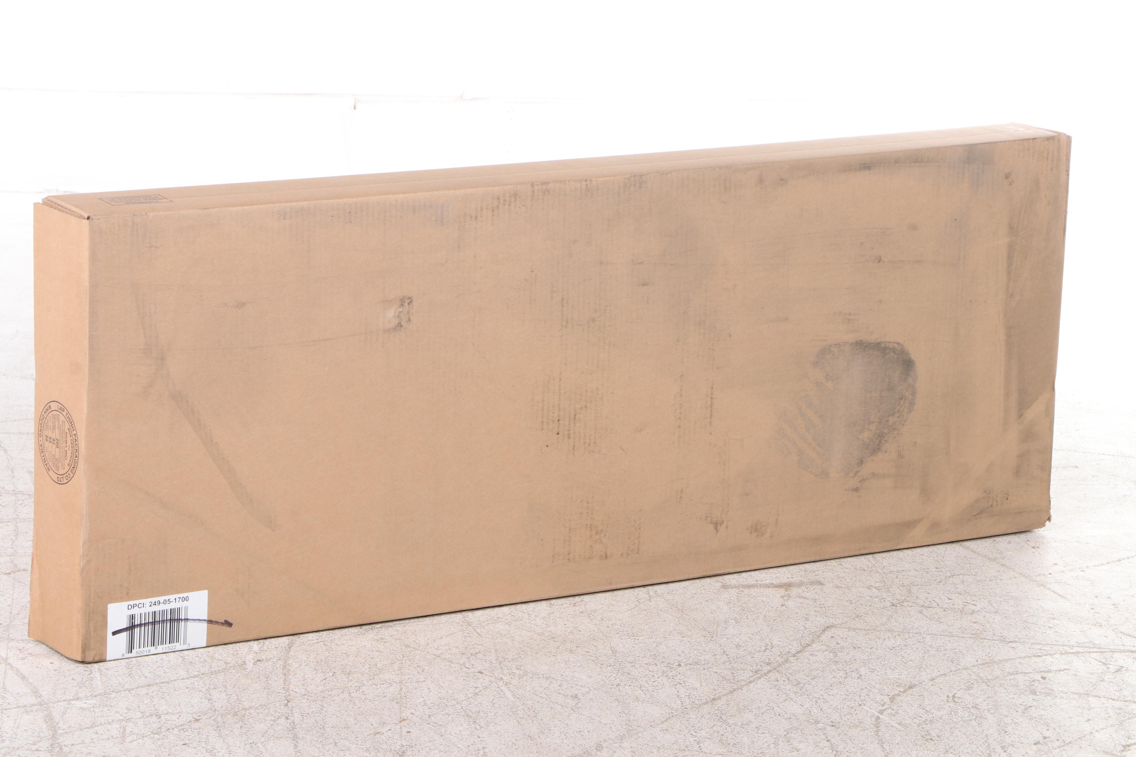 Industrial Style Metal and Espresso Wood Grain Console Table