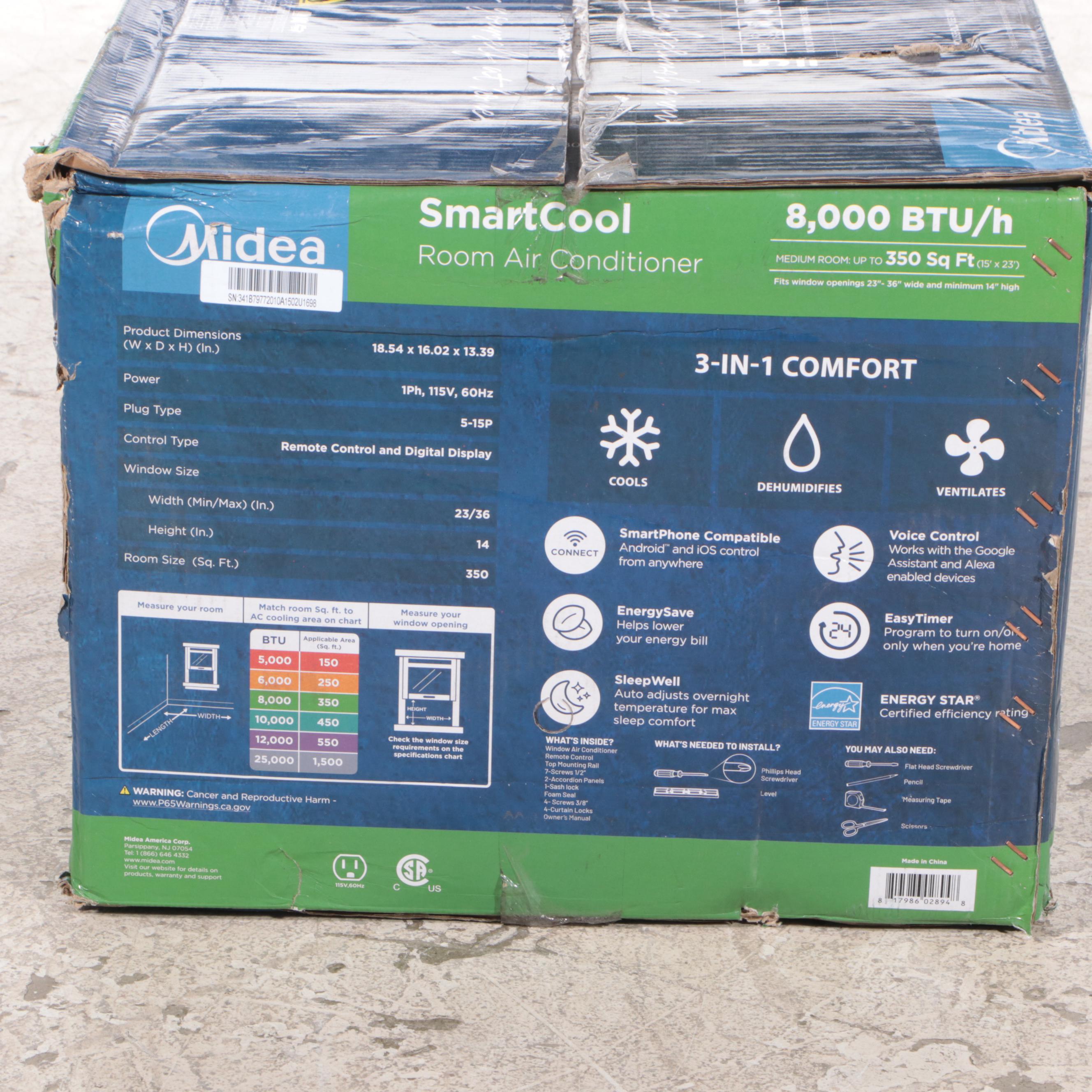 Midea SmartCool Room Window Mount Air Conditioner