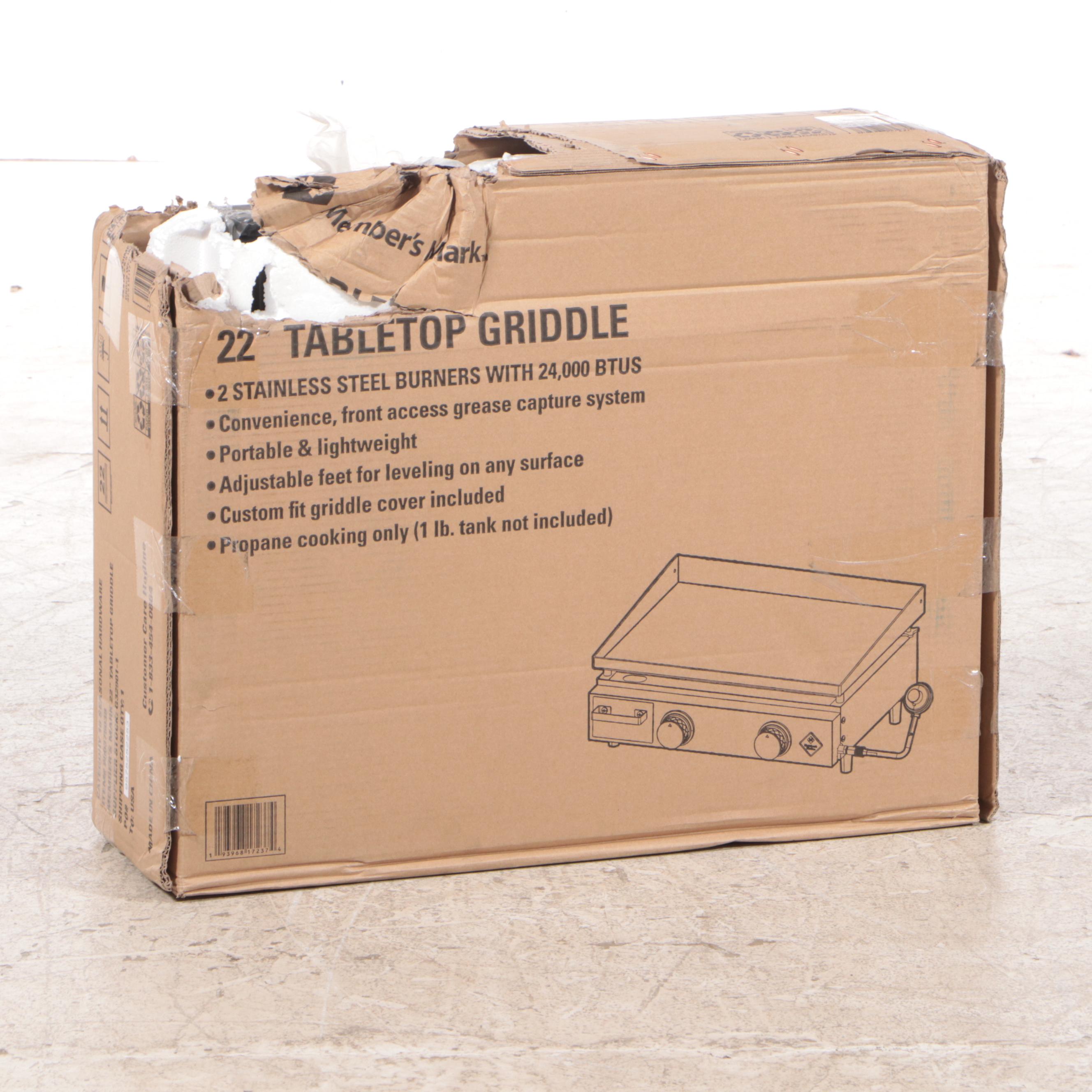 Member's Mark 22" Stainless Steel Tabletop Propane Griddle