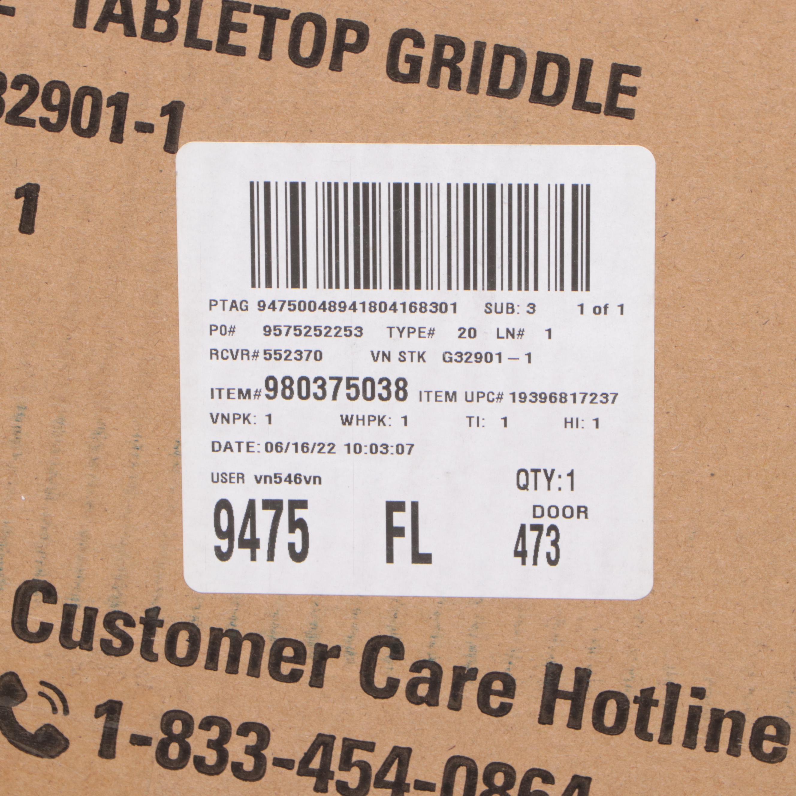 Member's Mark 22" Stainless Steel Tabletop Propane Griddle