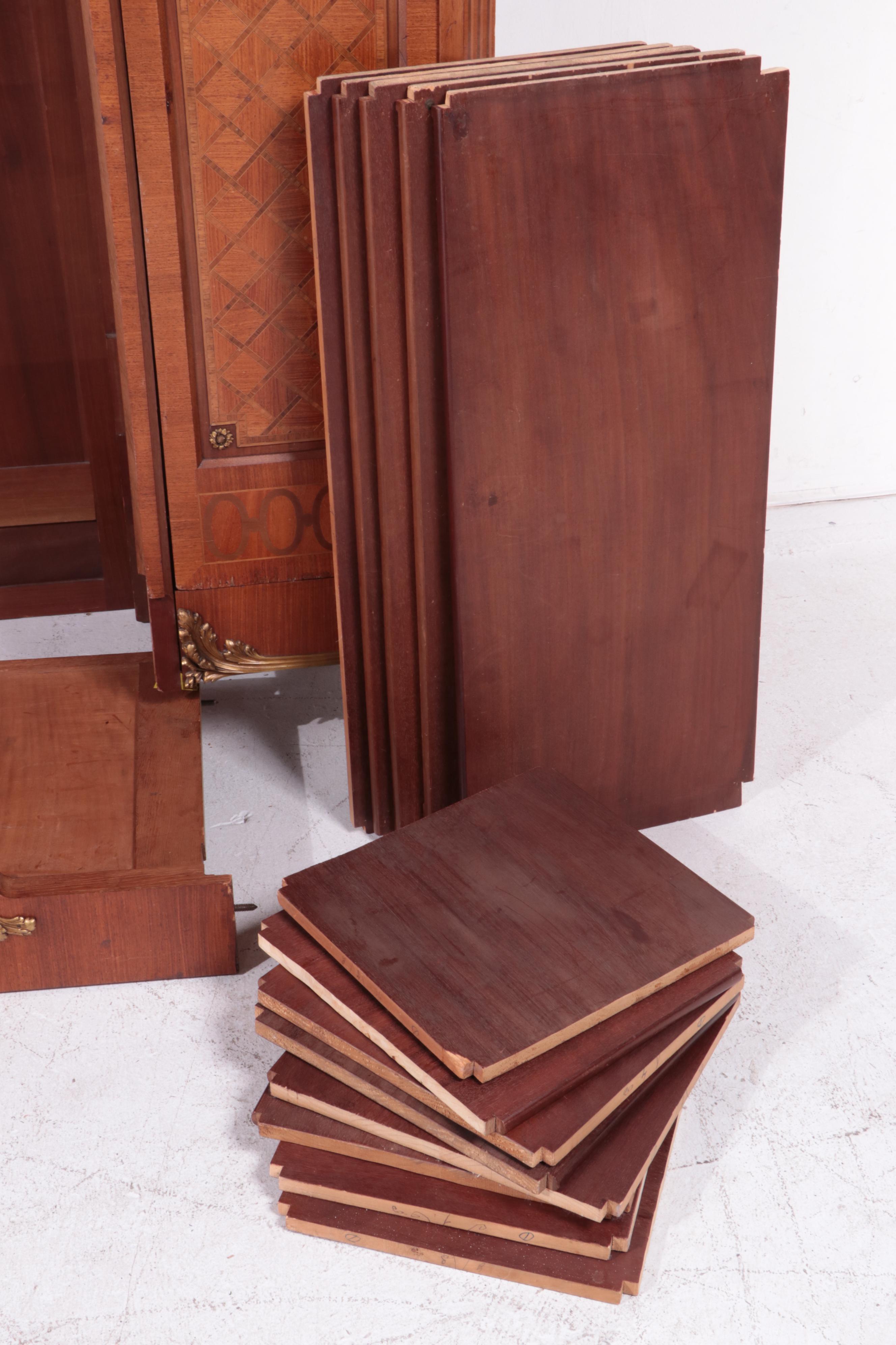 Large Louis XV Style Gilt Metal-Mounted Kingwood and Parquetry Bibliothèque