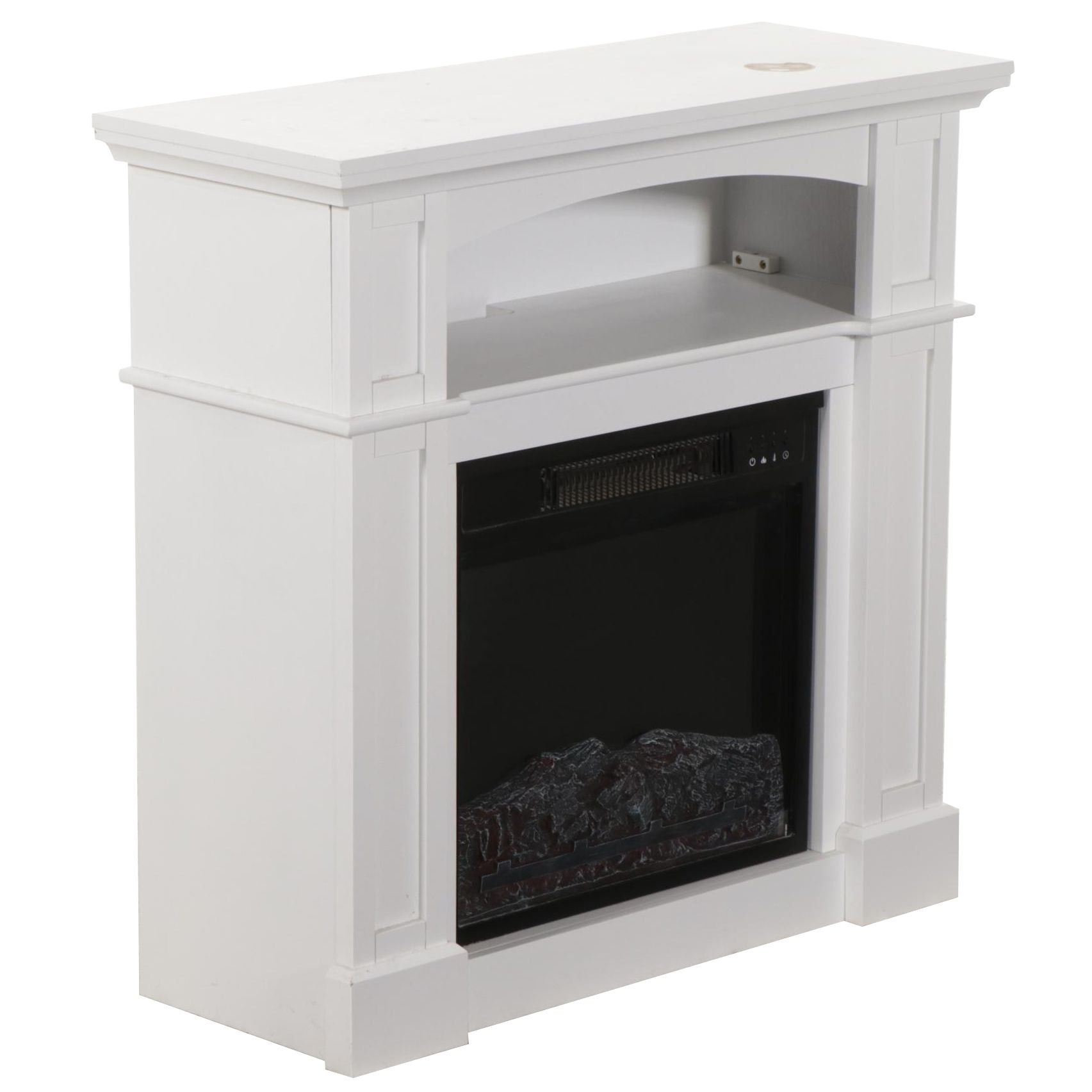Contemporary Electric Firebox in Painted Cabinet