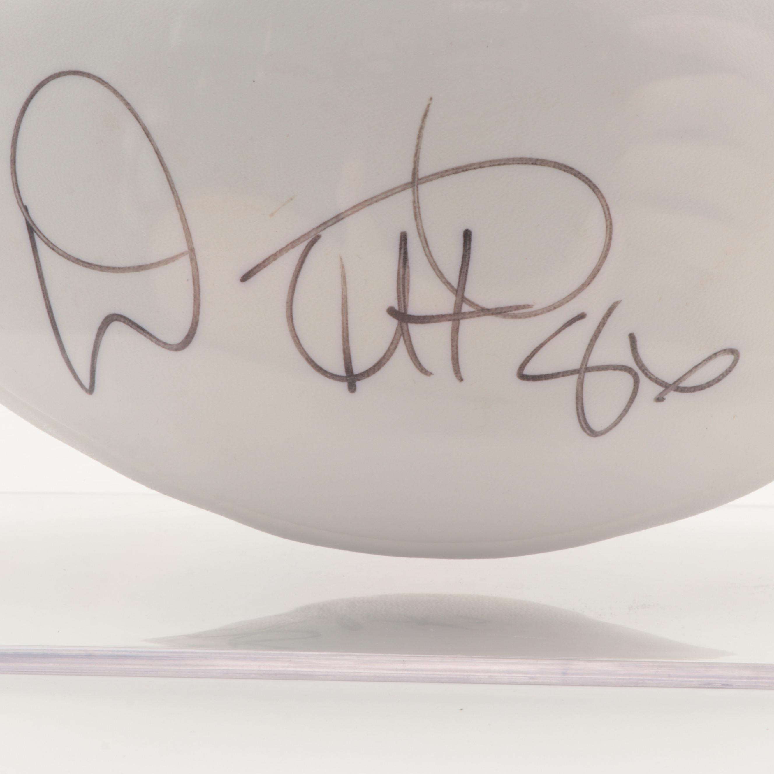 Wilson Bengals, Raiders Signed Football With Darnay Scott, Steve Sylvester