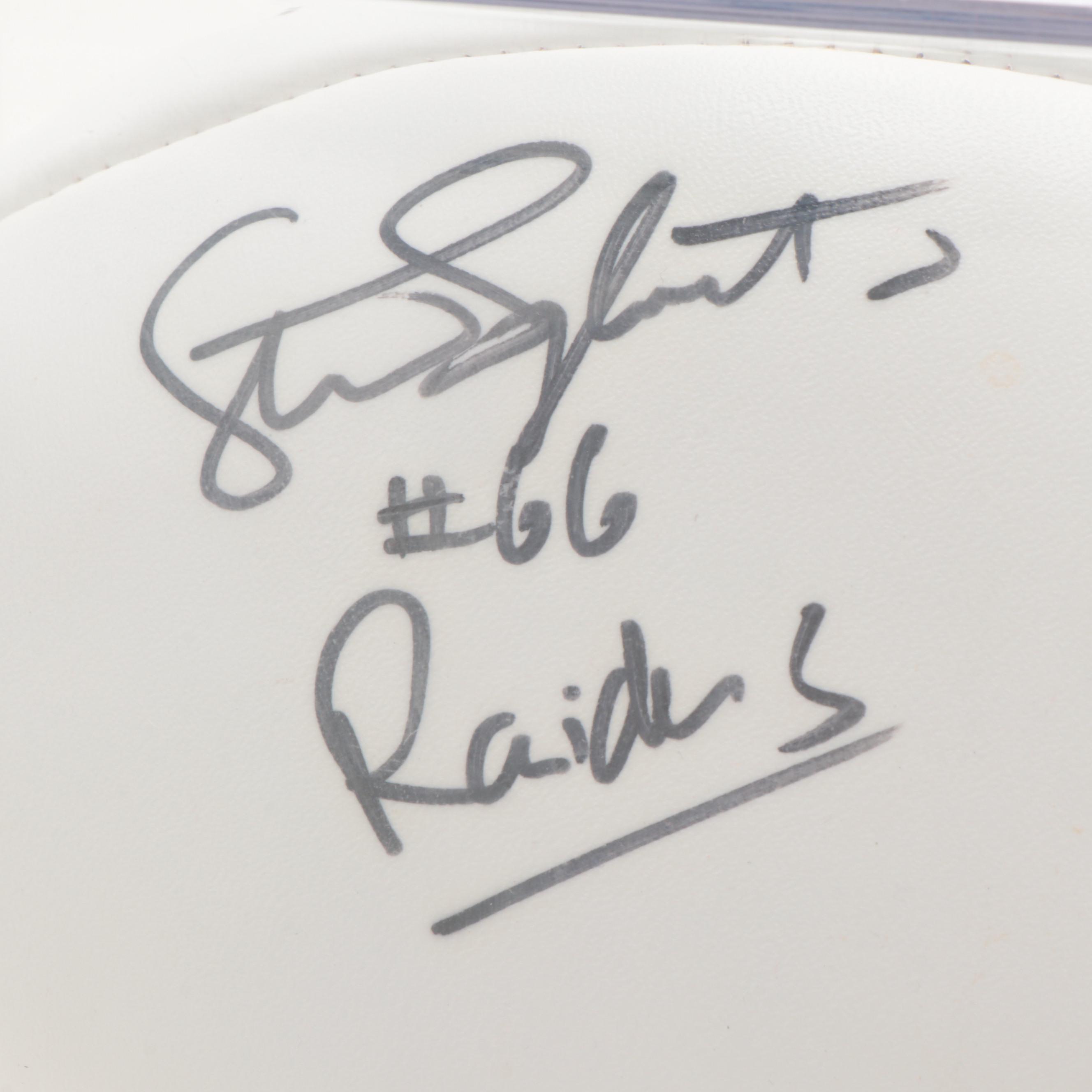 Wilson Bengals, Raiders Signed Football With Darnay Scott, Steve Sylvester