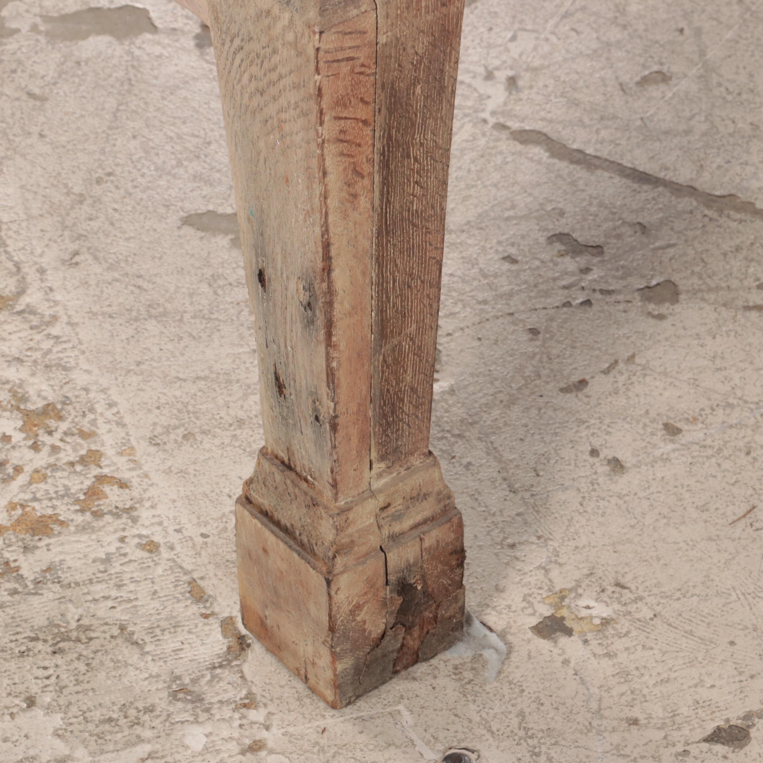 Provincial Louis XIV Oak Cabinet-on-Stand, 17th Century