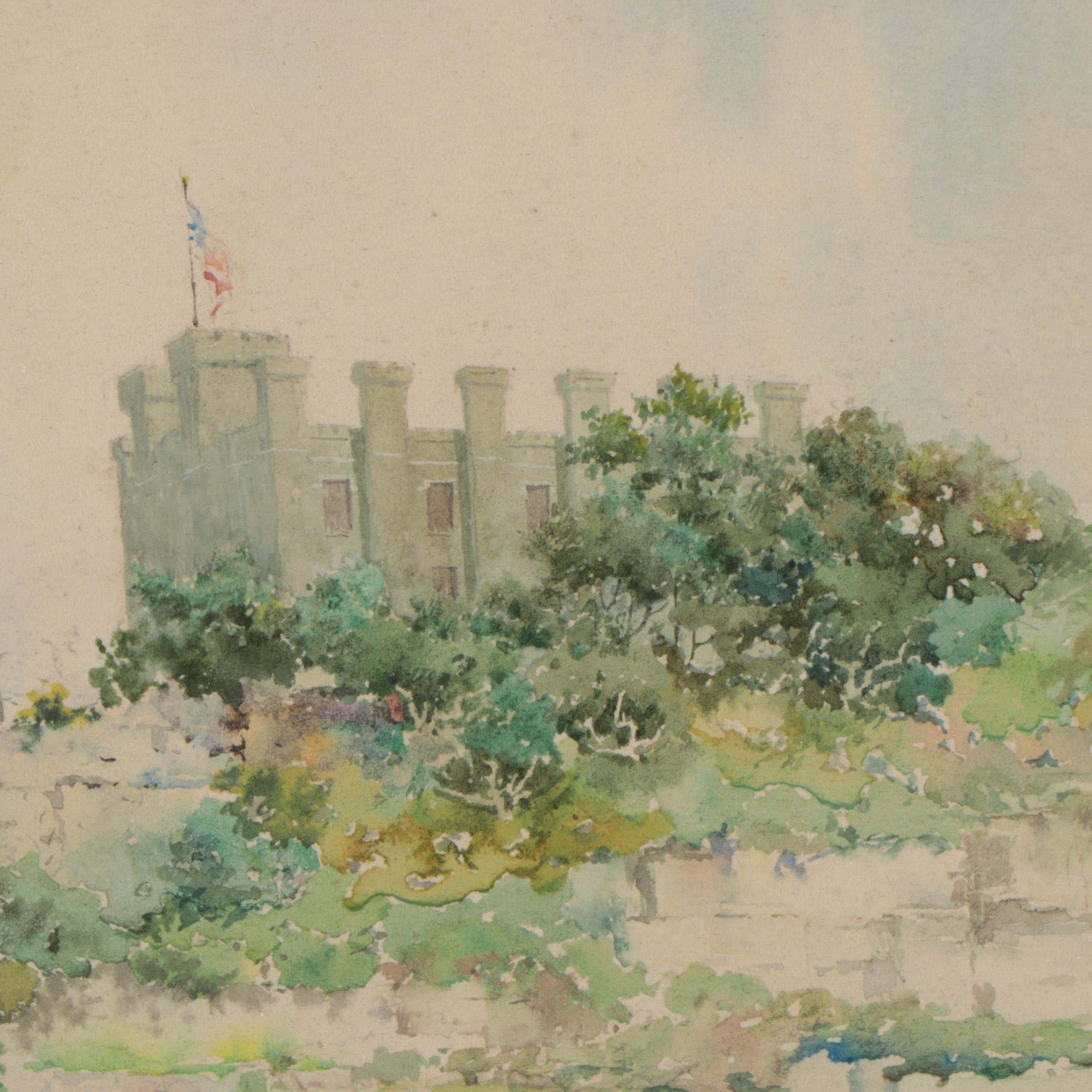 Paul Sawyier Watercolor Painting "Kentucky Old State Arsenal, Frankfort"