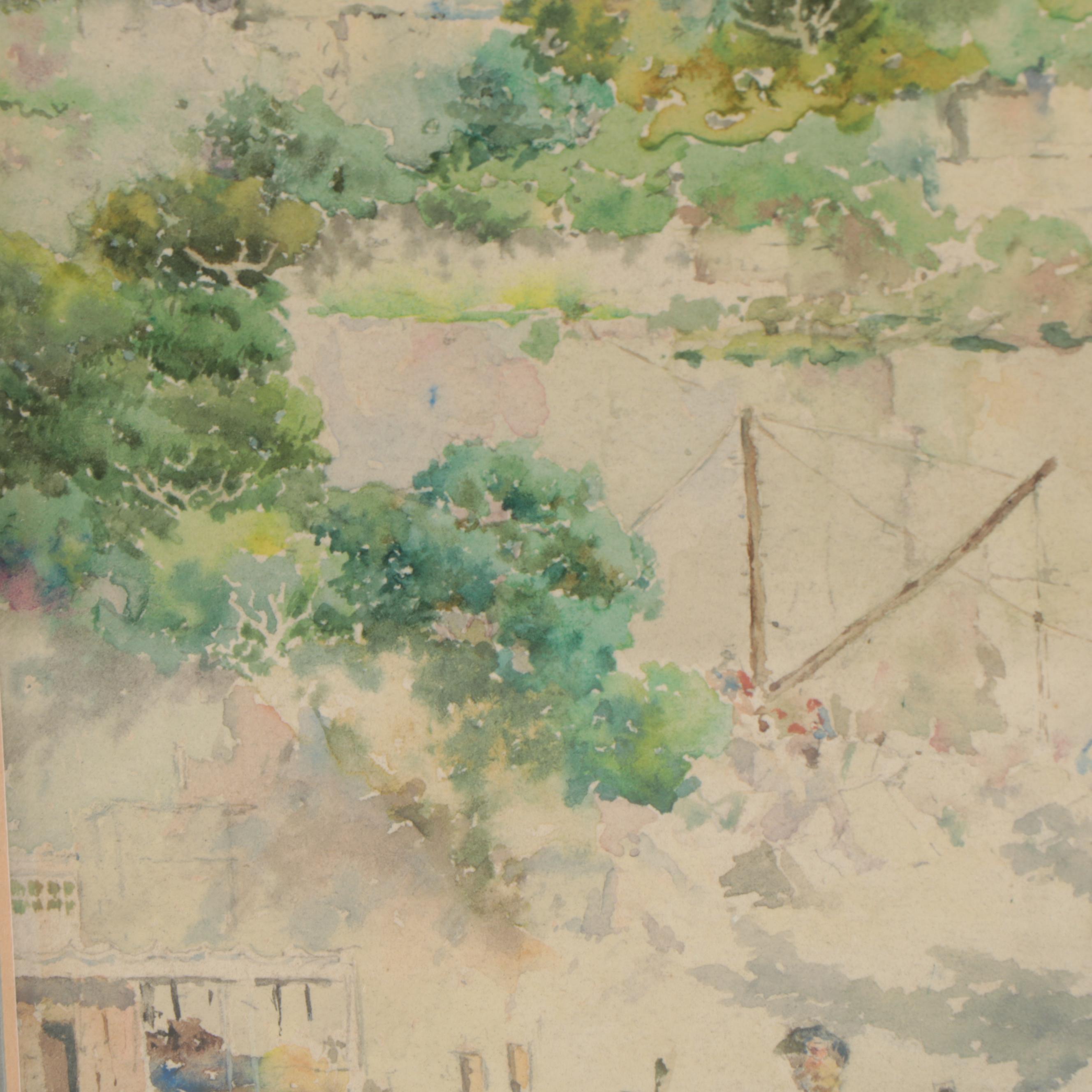 Paul Sawyier Watercolor Painting "Kentucky Old State Arsenal, Frankfort"