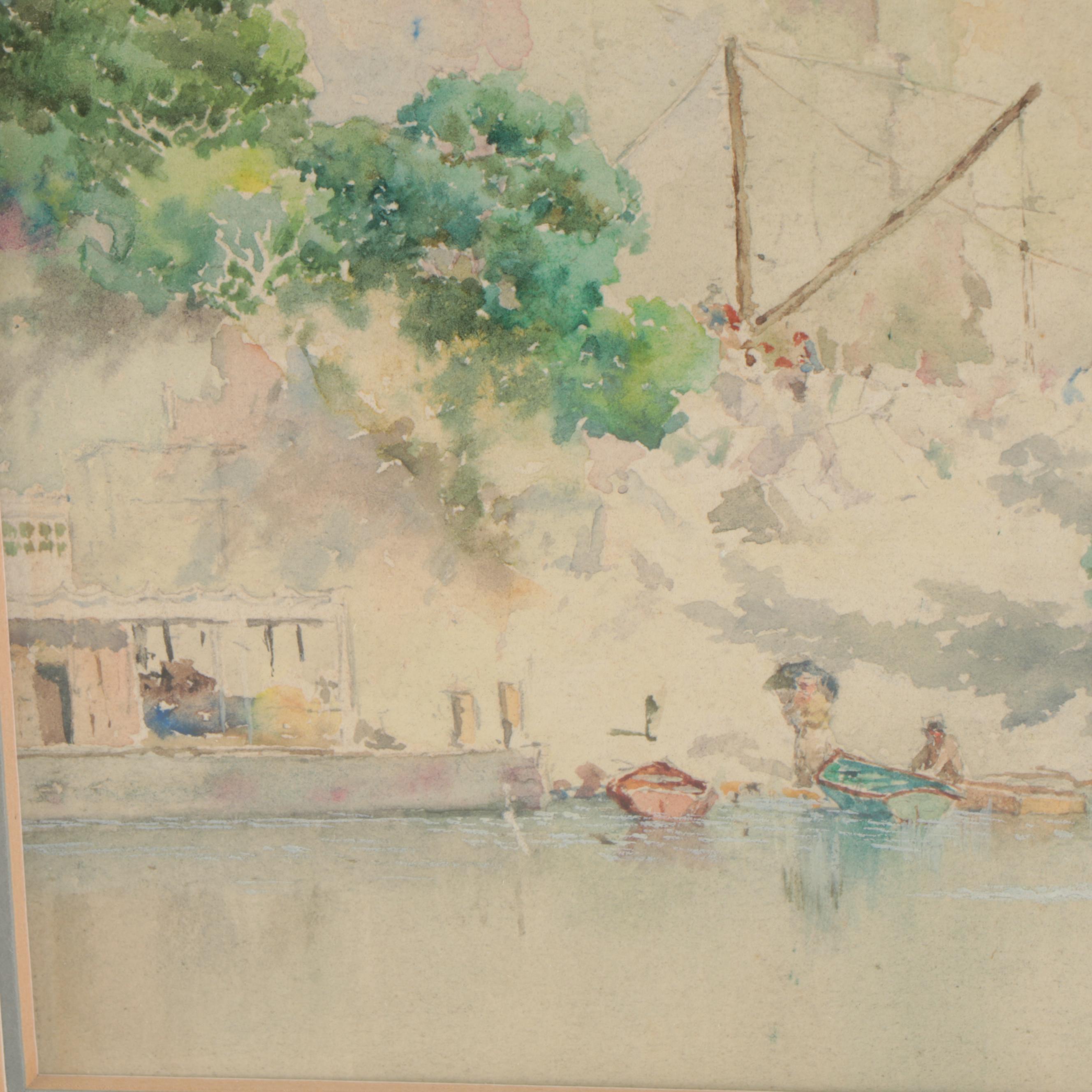 Paul Sawyier Watercolor Painting "Kentucky Old State Arsenal, Frankfort"