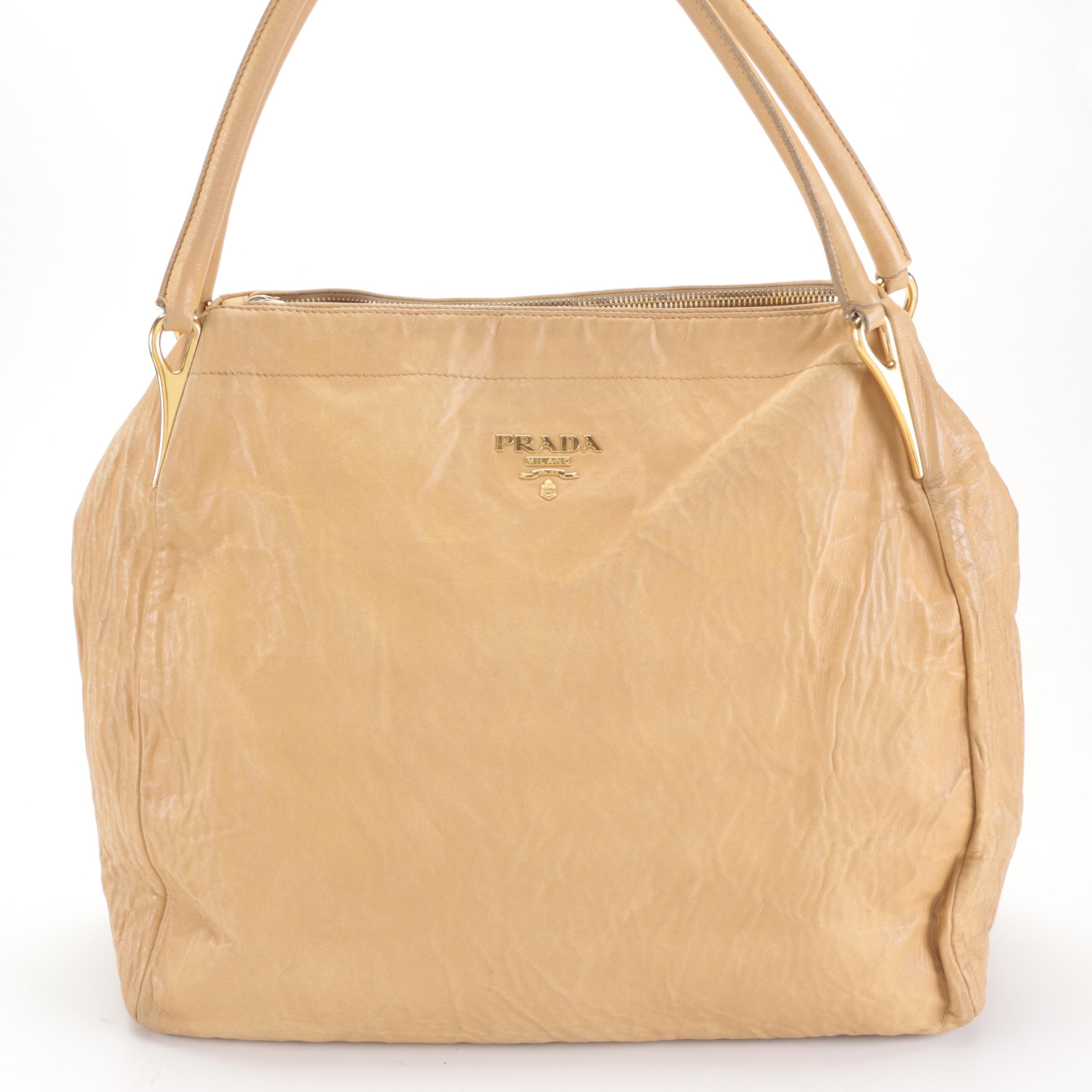 Prada Leather Zip Tote