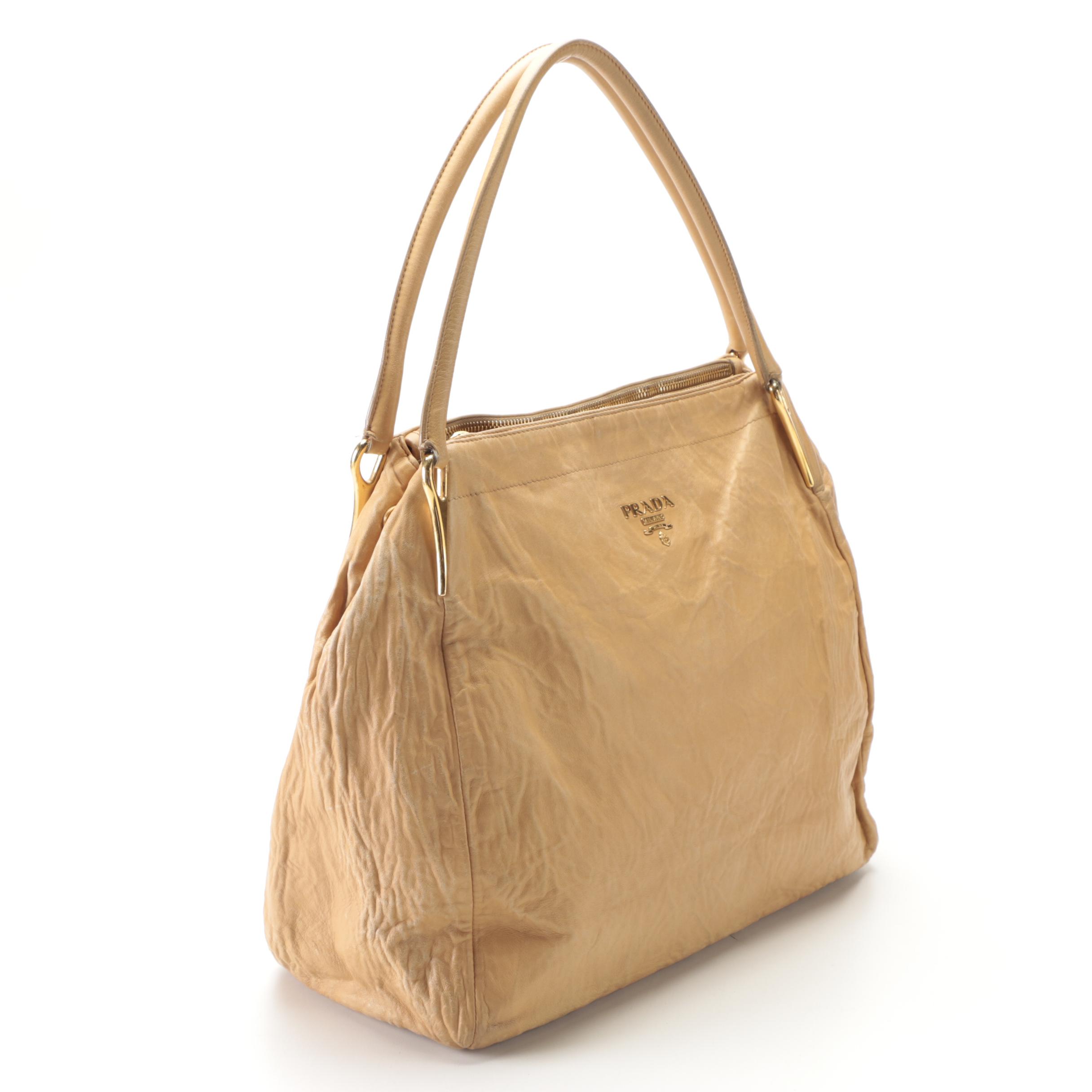 Prada Leather Zip Tote