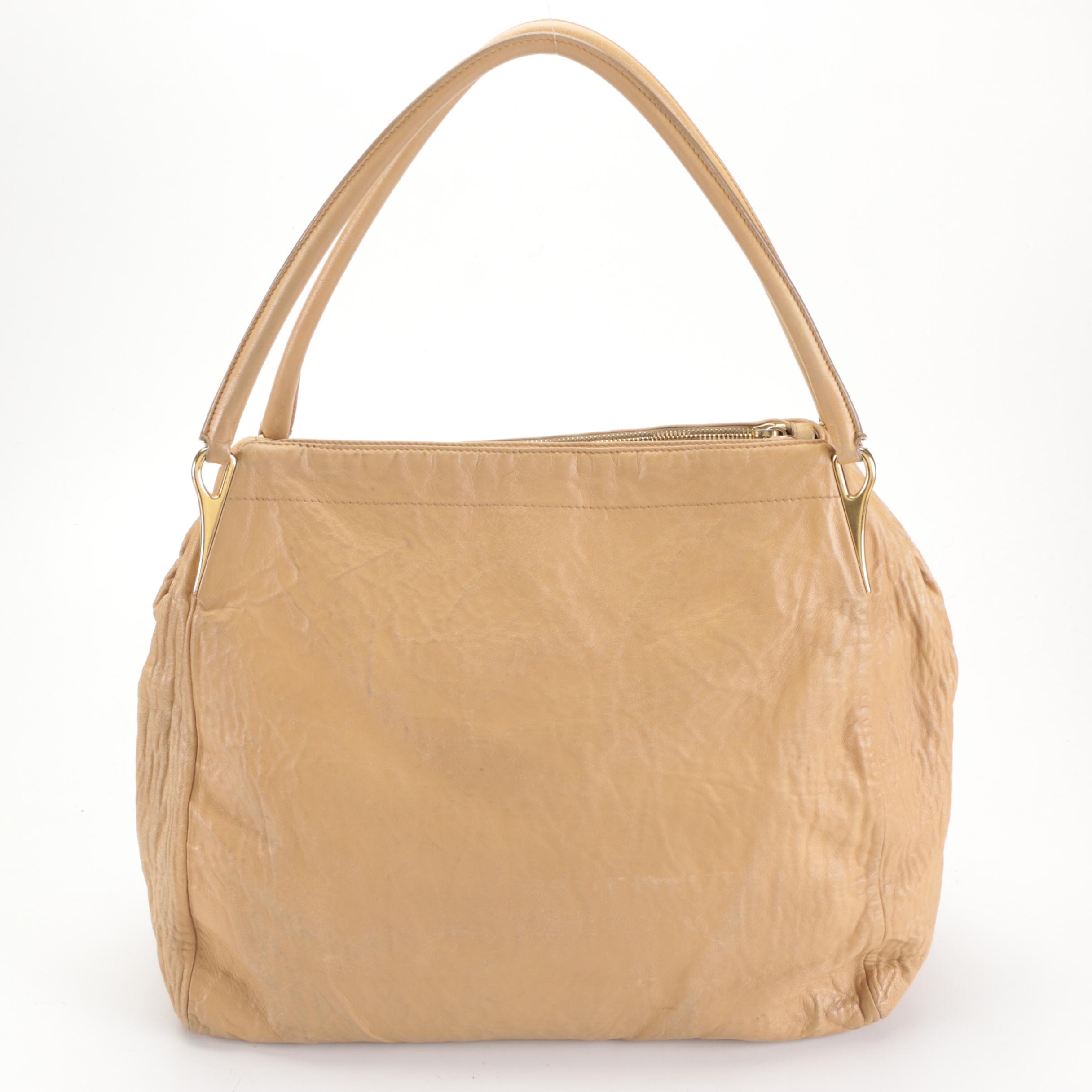 Prada Leather Zip Tote